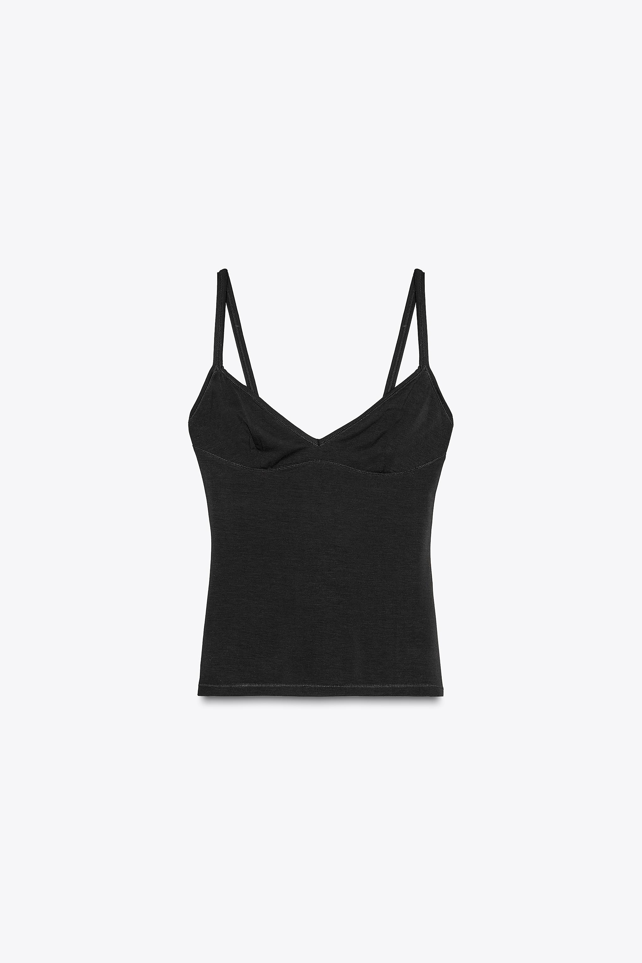 Strap V-neck top