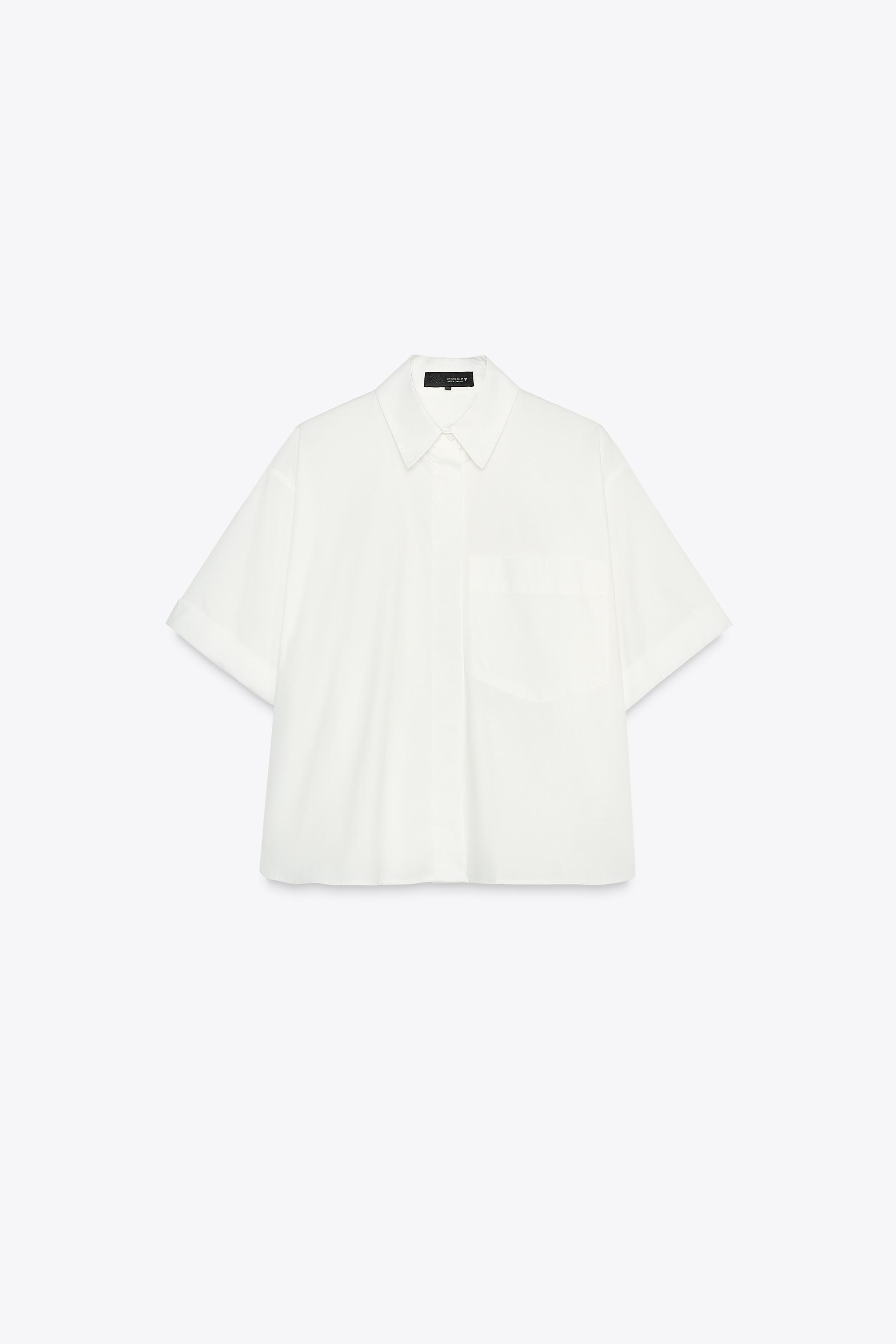 Poplin shirt with pocket