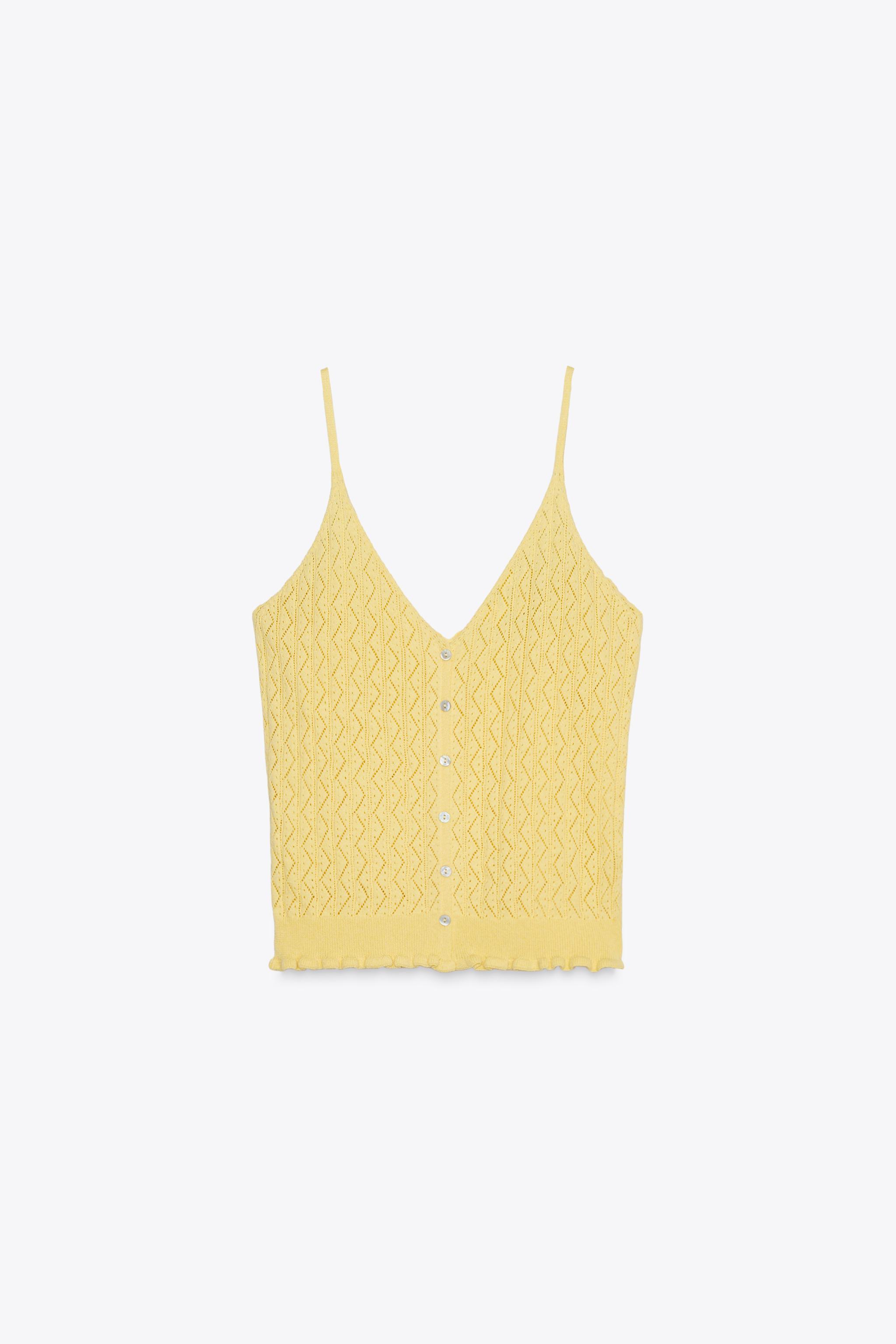 Knit openwork top