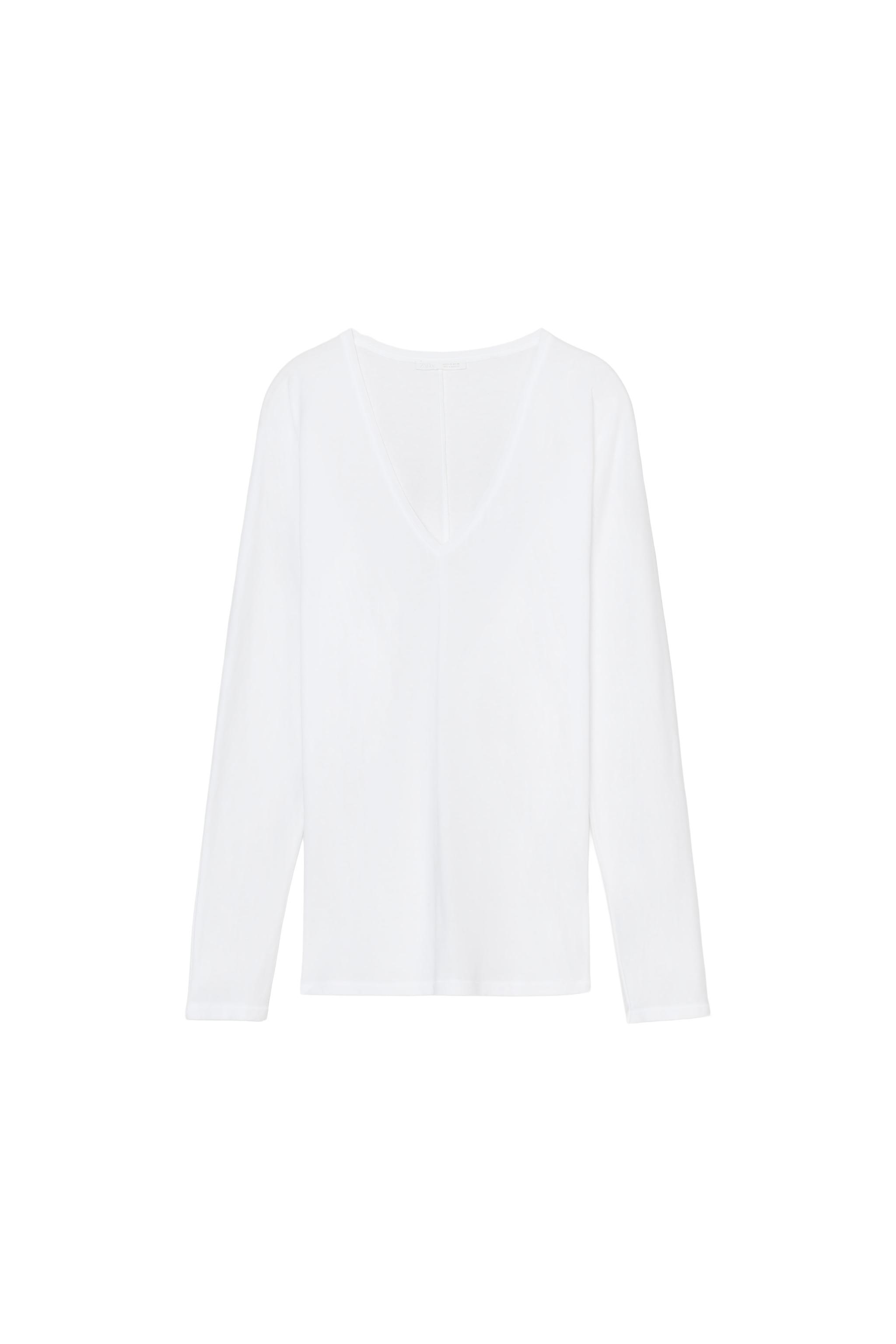 Cotton V-neck T-shirt