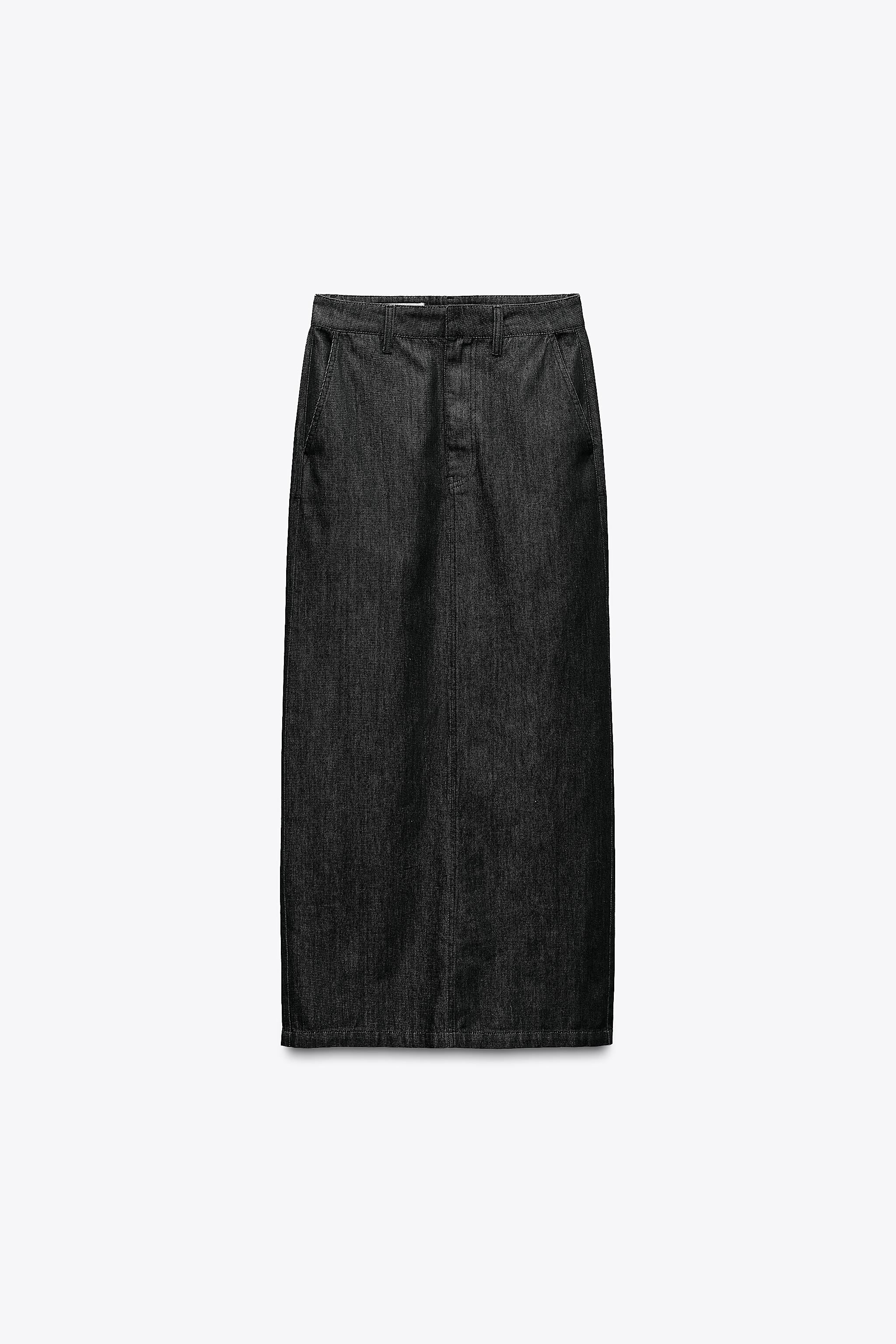 Midi denim skirt