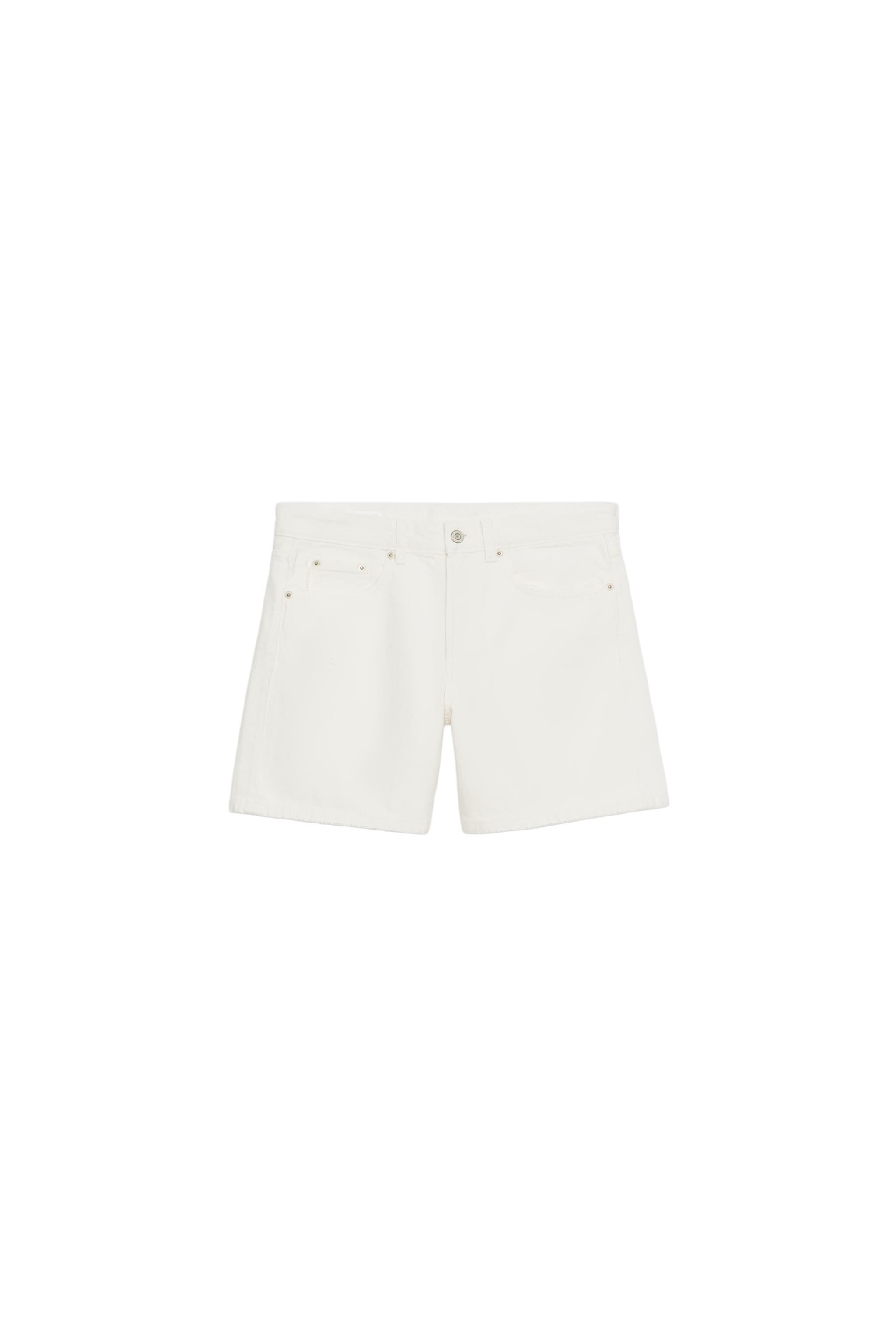Regular denim bermuda