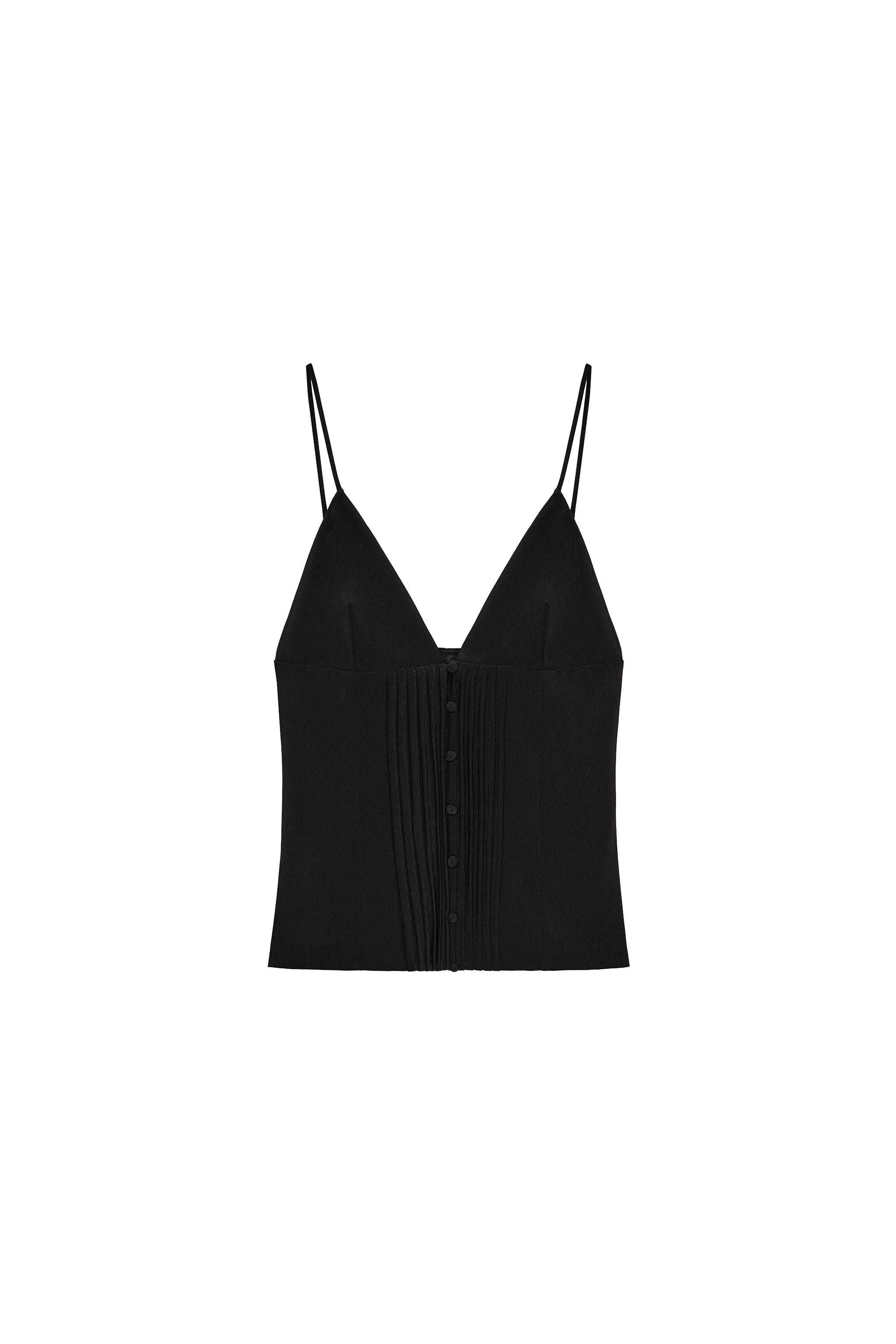 Strappy Pleated Top