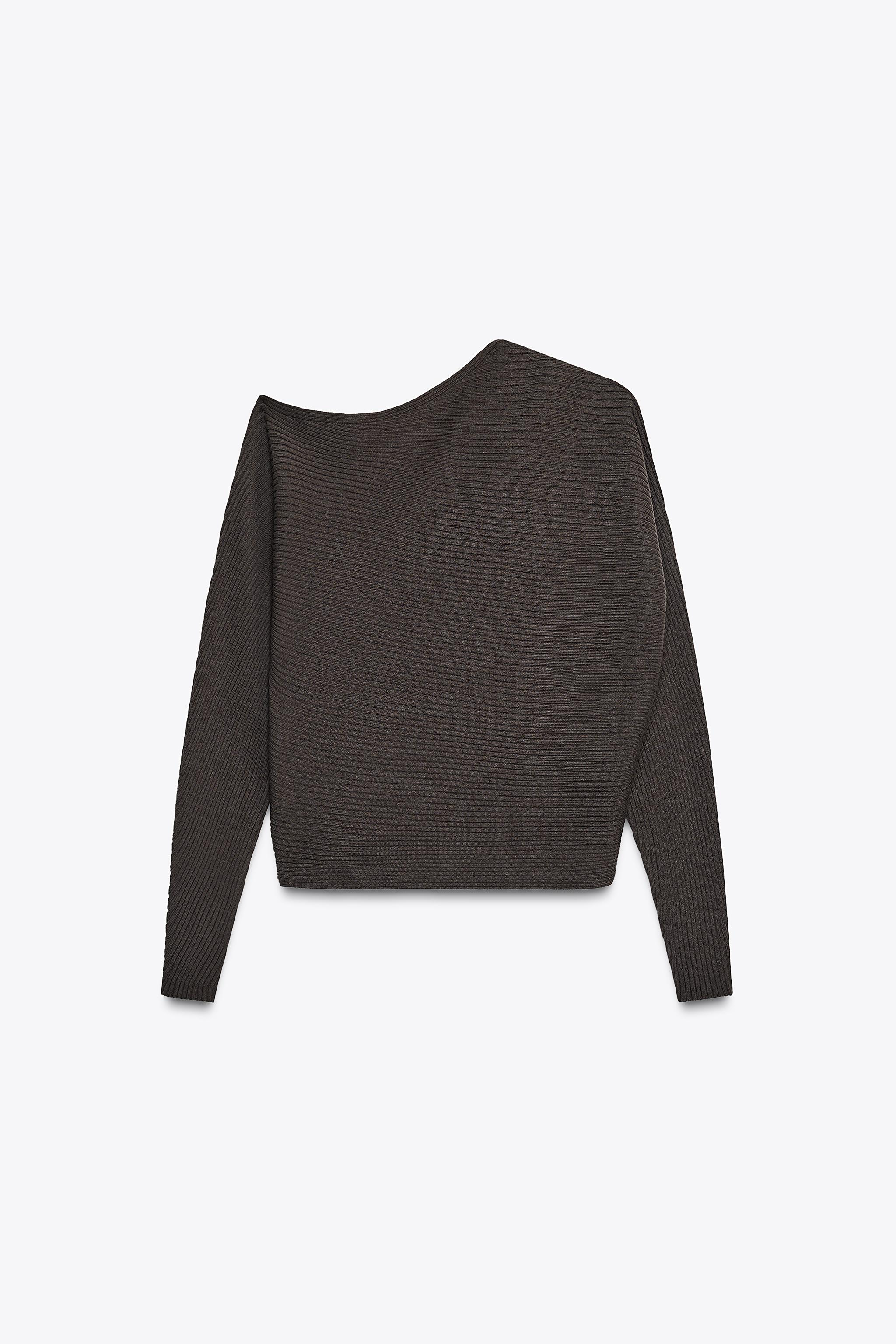 Asymmetrical Ribbed Knit Top