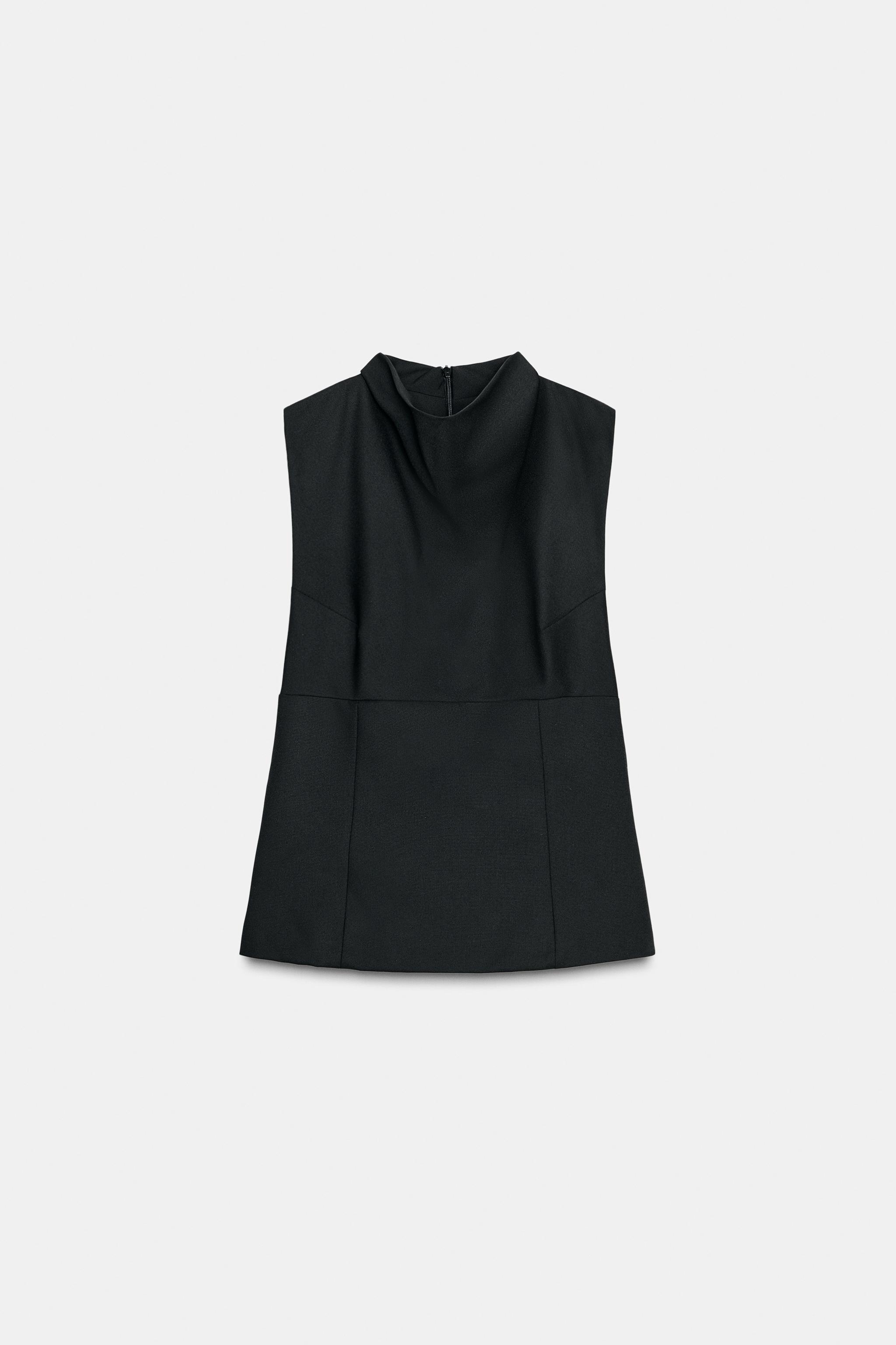 Draped neck top