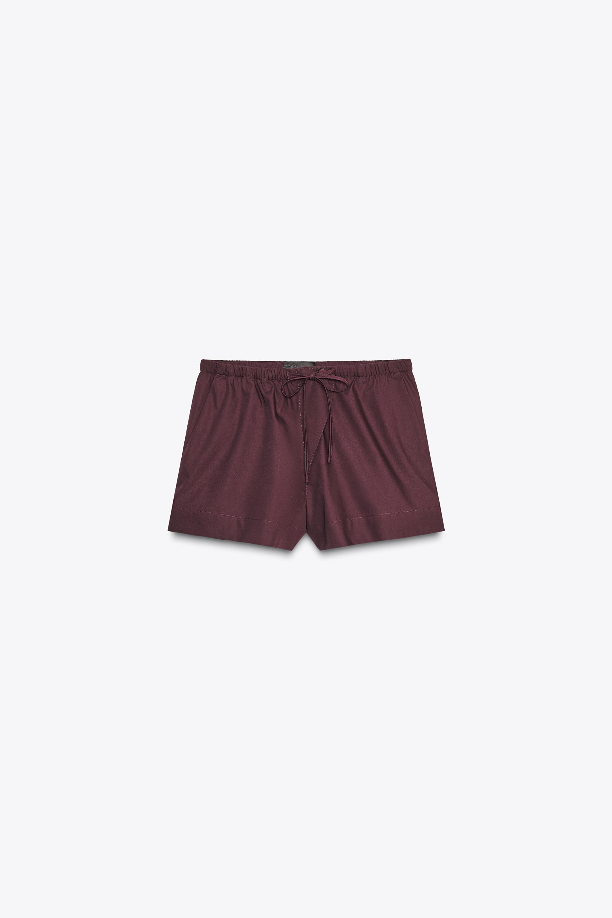 Poplin mini shorts