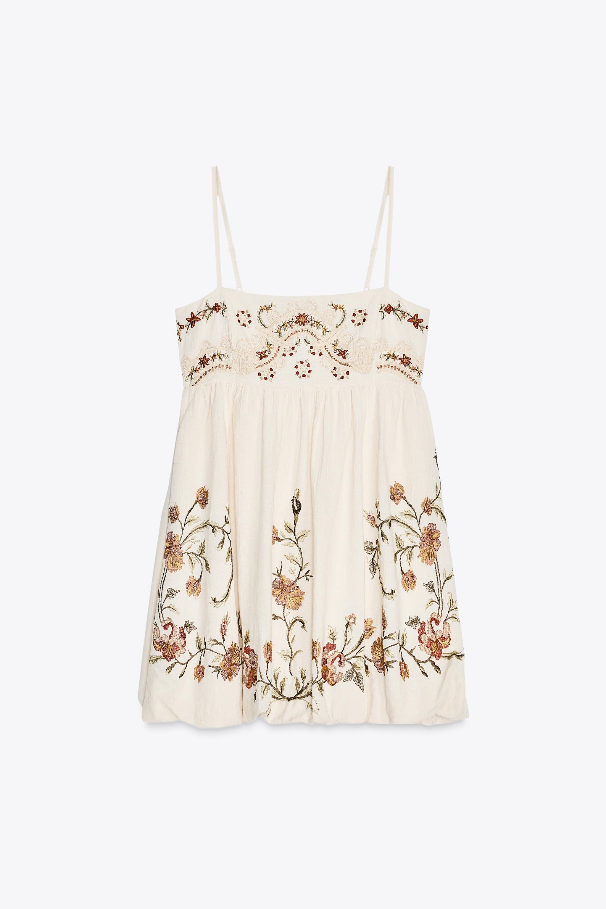 Floral Embroidered Short Dress