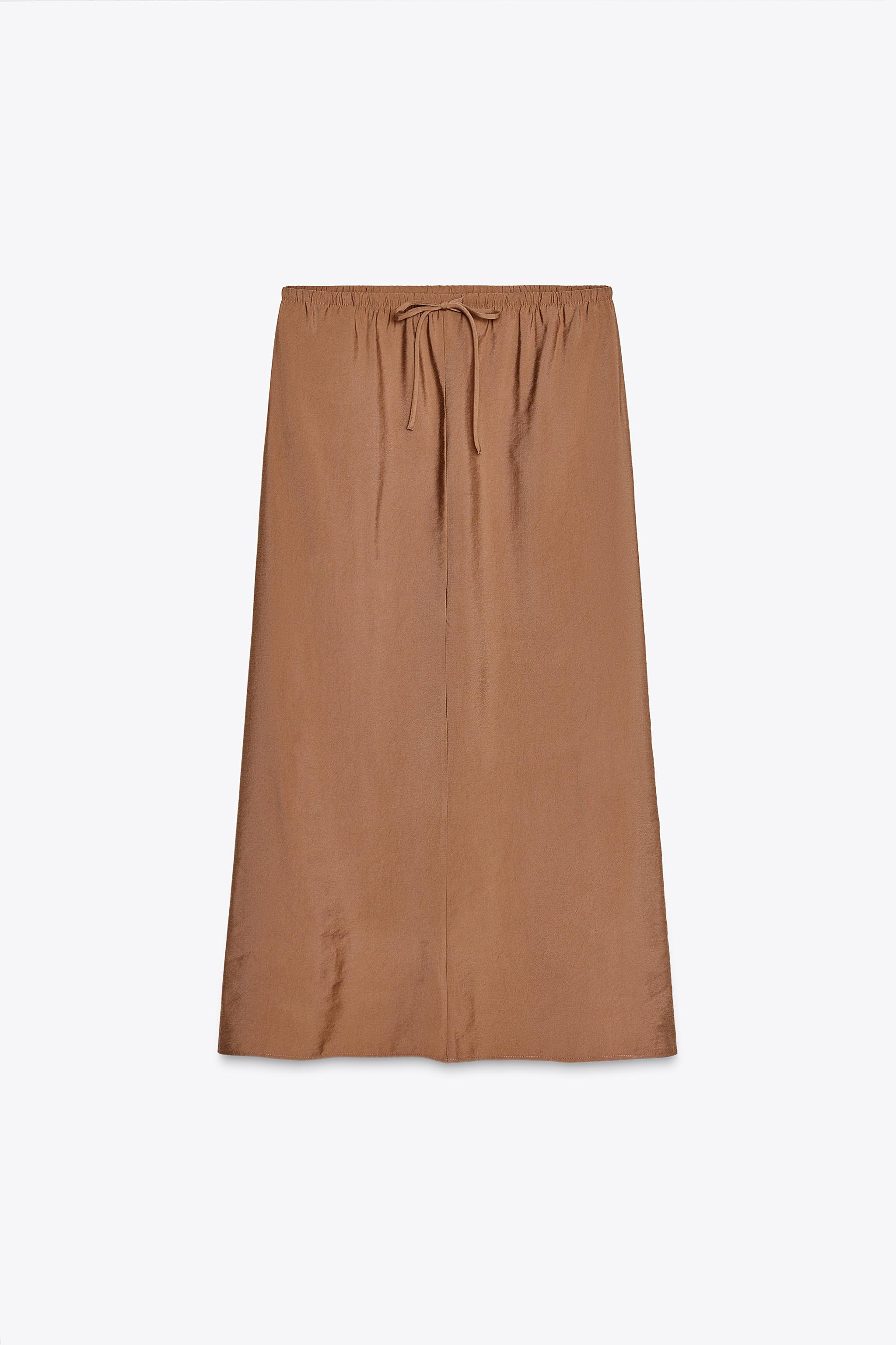 Draped midi skirt