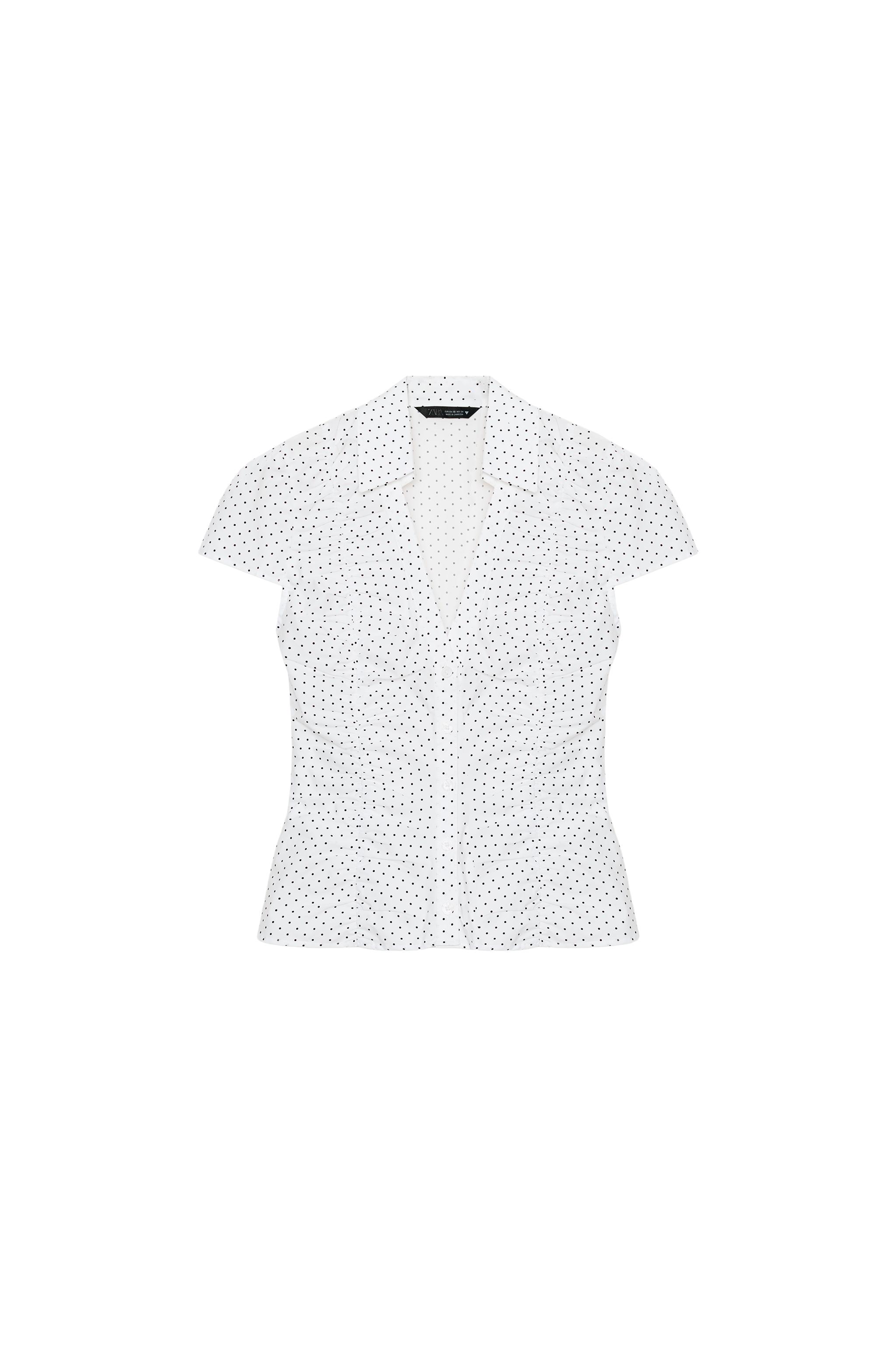 Poplin top with lace