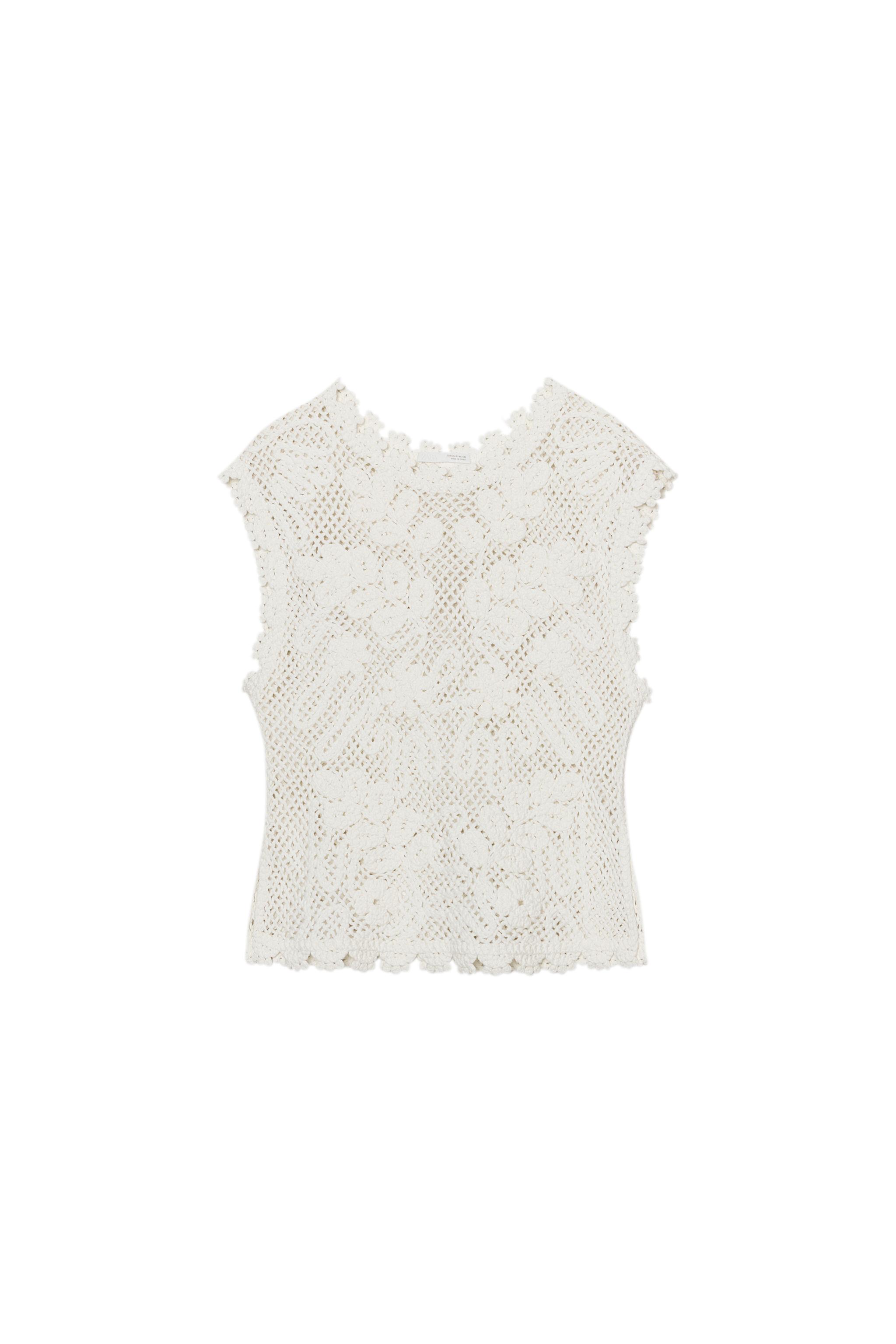 Crochet sleeveless top