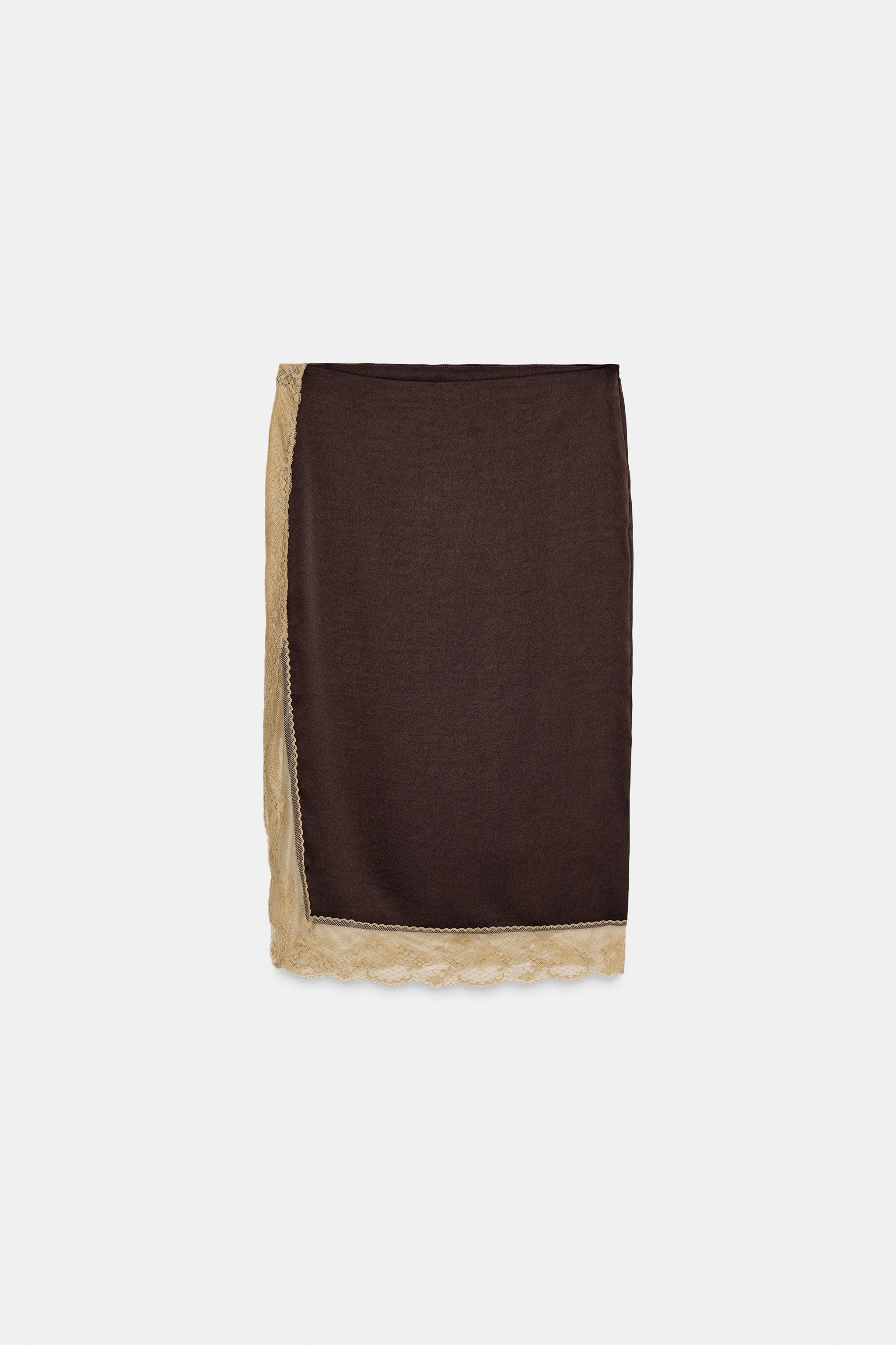 Lace midi skirt