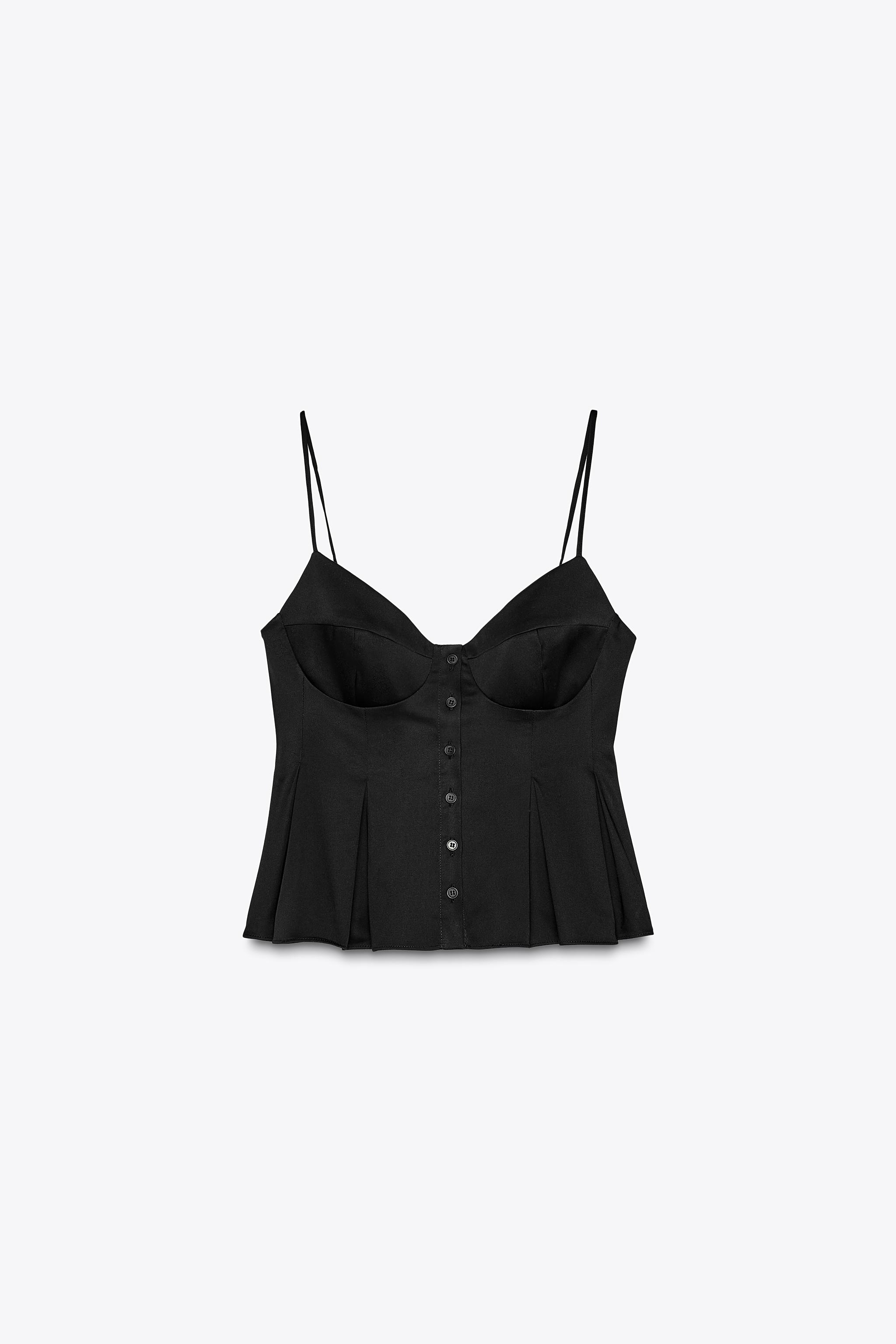 Poplin pleat top