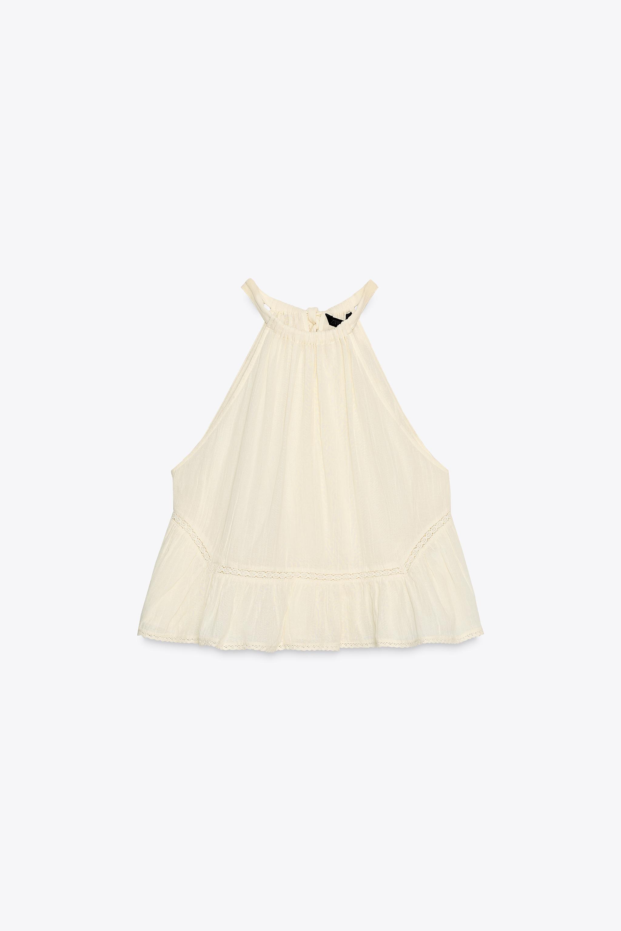 Embroidered muslin top