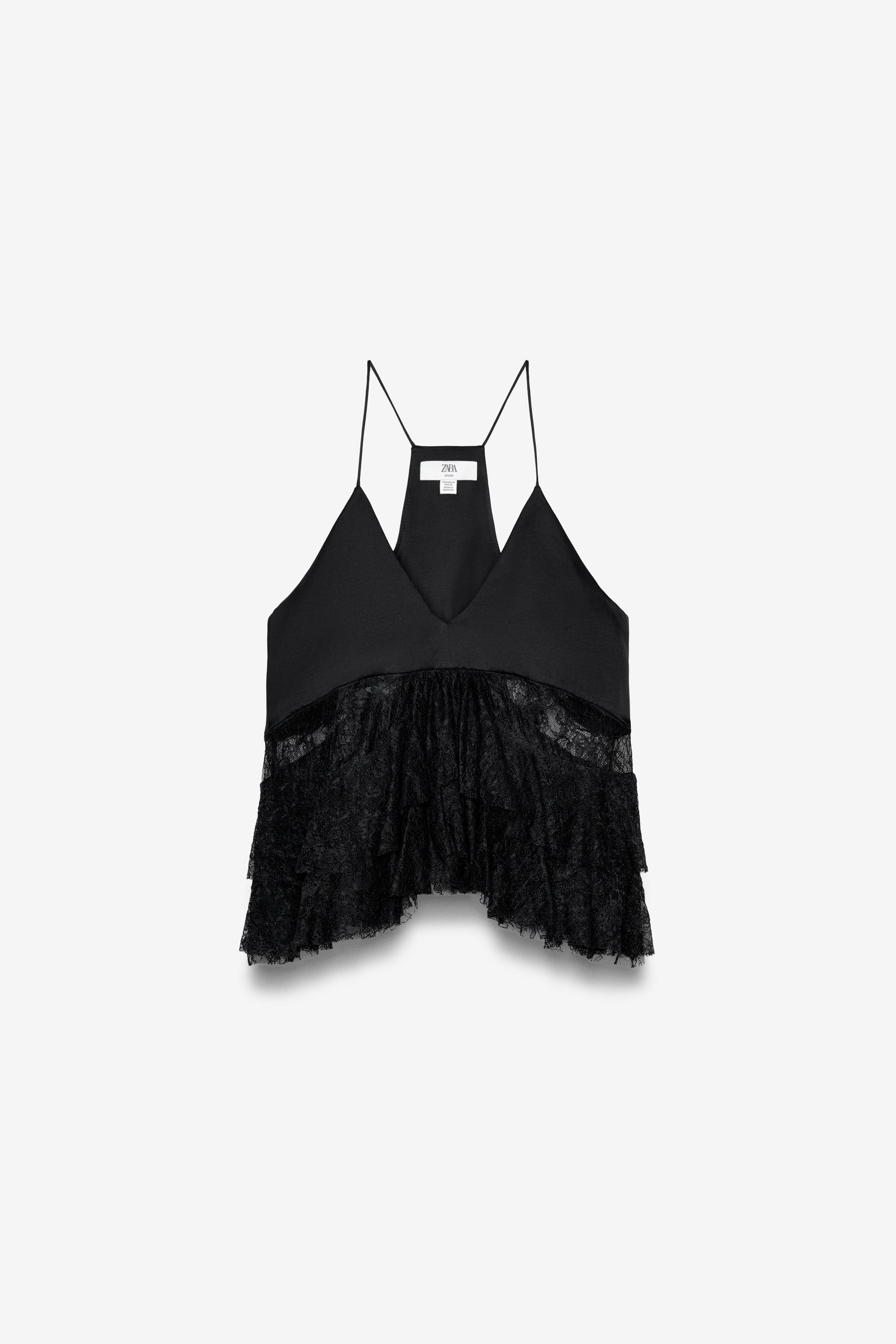 Top with lace trim