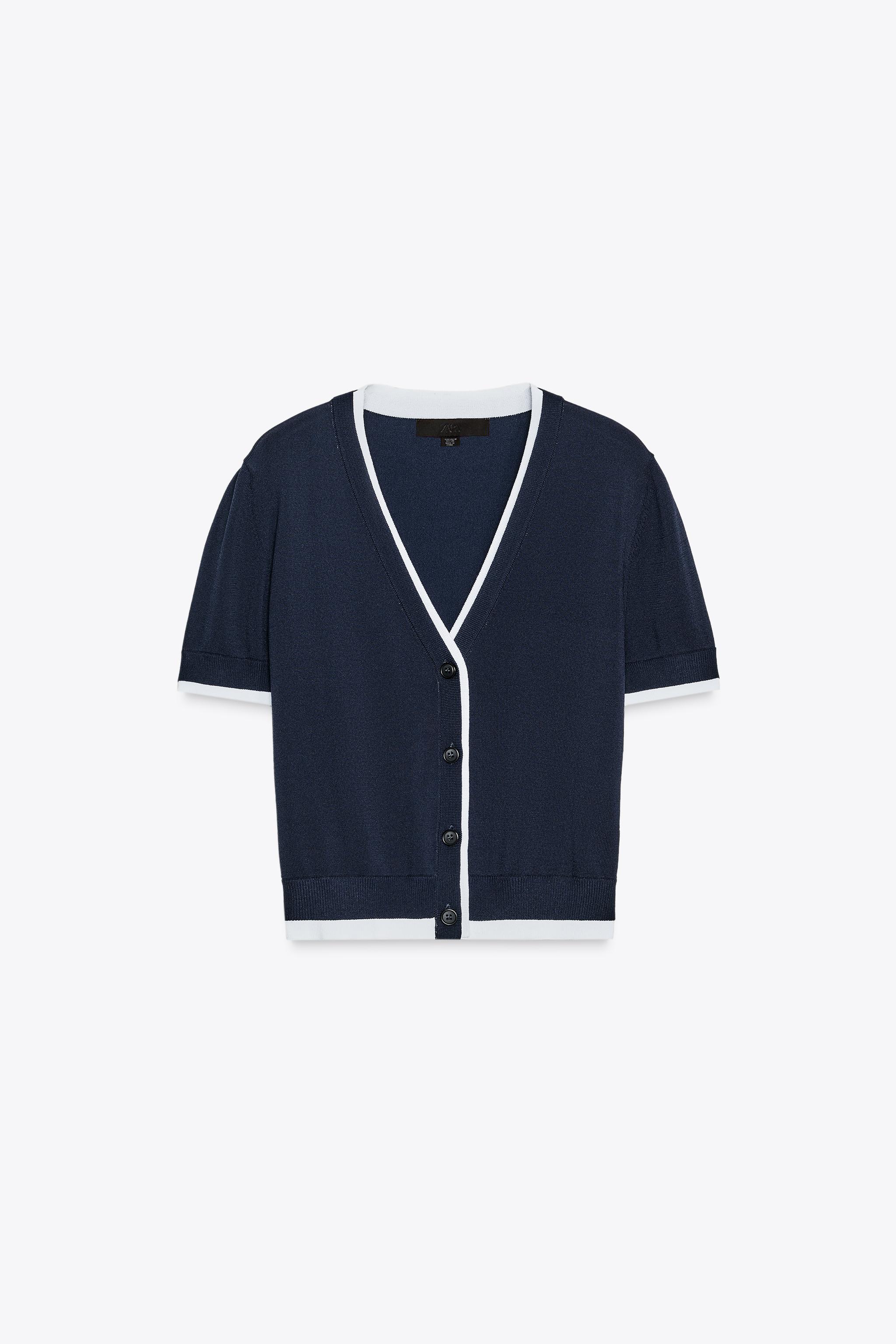 Knit double-layer cardigan