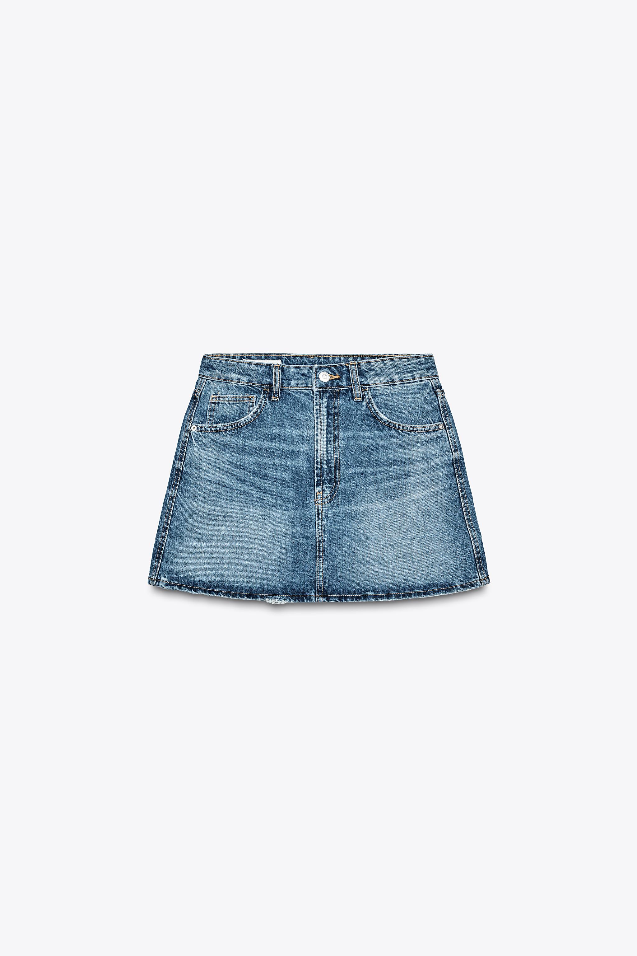 Mini denim skirt