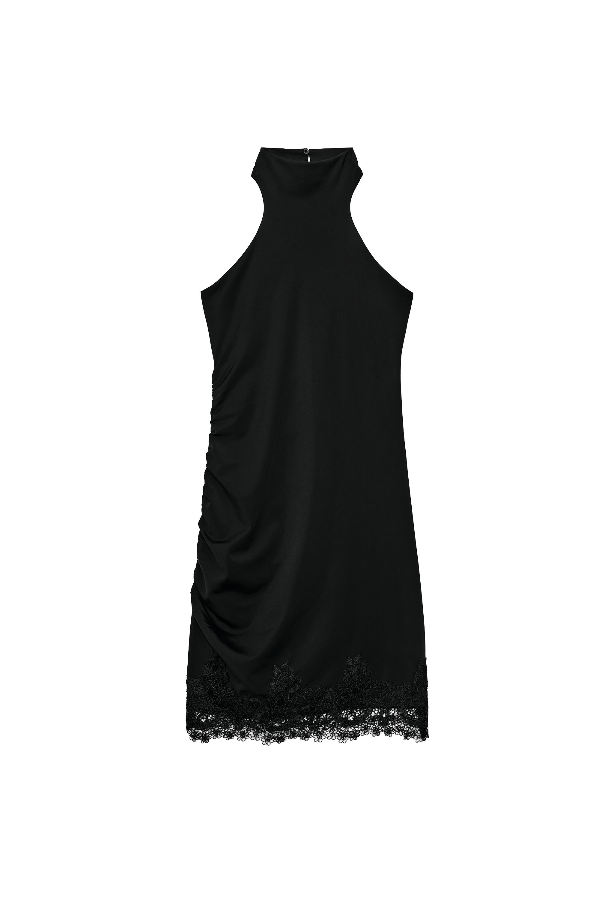 Halterneck lace dress