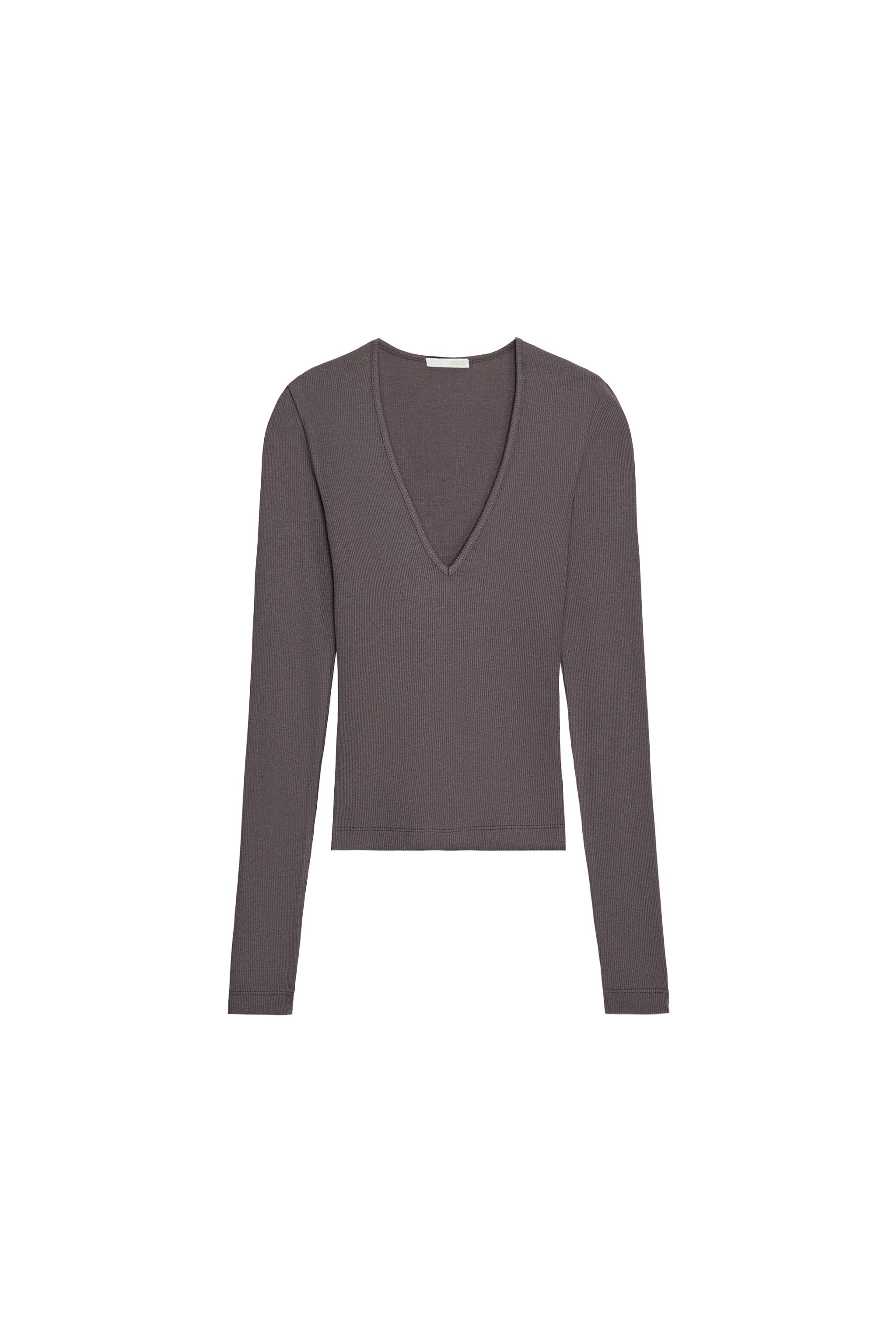 Rib long‑sleeve top