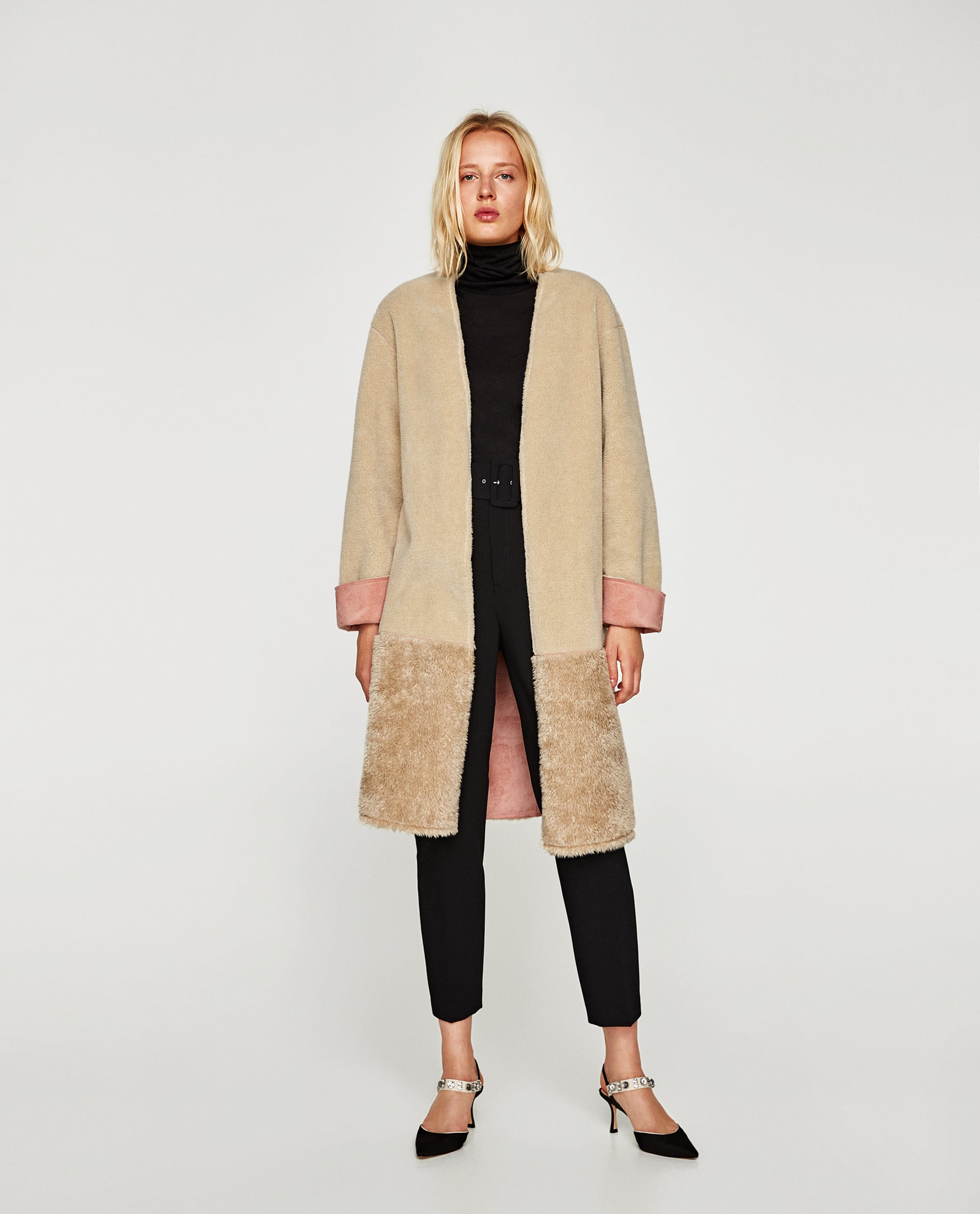 Zara COAT WITH DOUBLE-SIDED EFFECT at £69.99 | love the brands