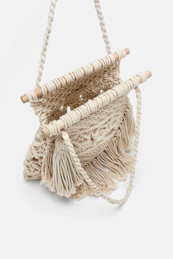 image 4 of fabric shopper from zara canta boncuklu cantalar canta modelleri