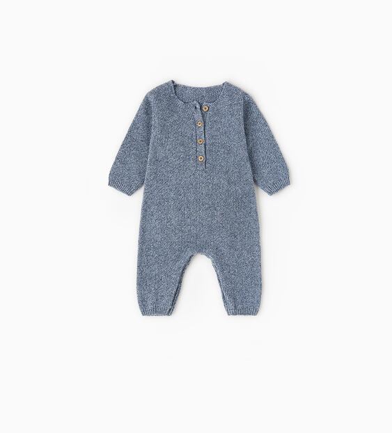 Image 1 of MIXED KNIT JUMPSUIT from Zara | Knit jumpsuit ...
