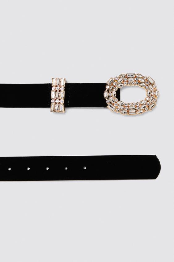 Zara BELT WITH BEJEWELED BUCKLE 01736248 I2019 zara-belt-with-bejeweled-buckle-01736248-i2019