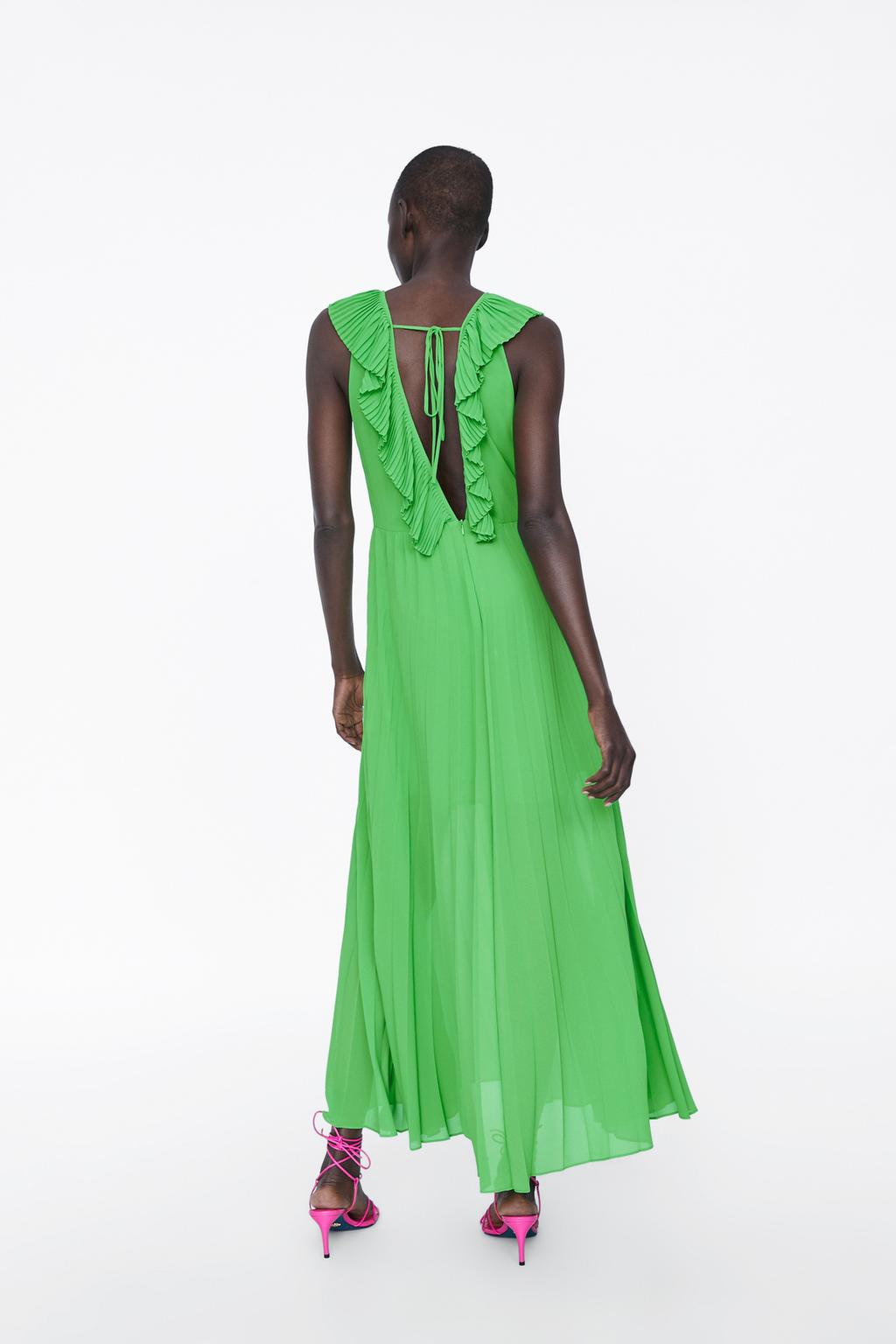 This €50 green Zara dress is ideal if you're attending a summer wedding