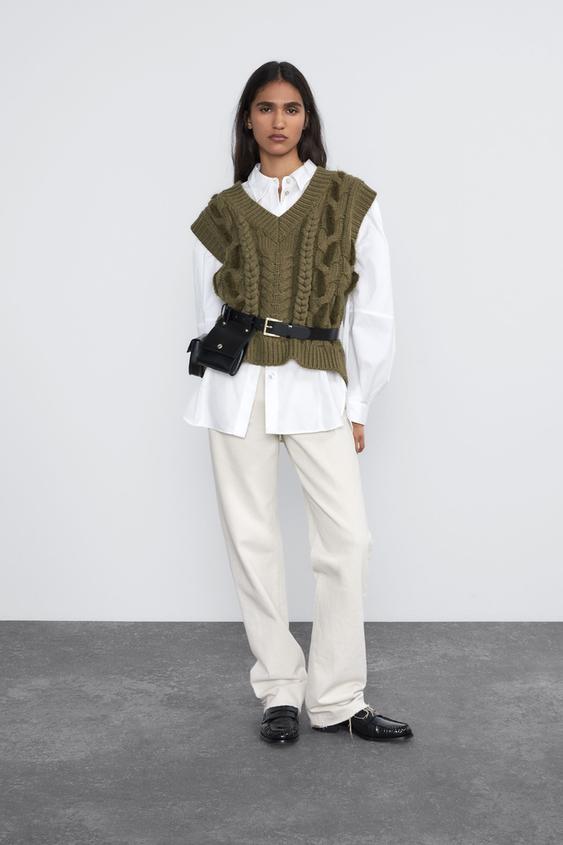 Veste Femme Gilet Long Sans Manche Femme Zara