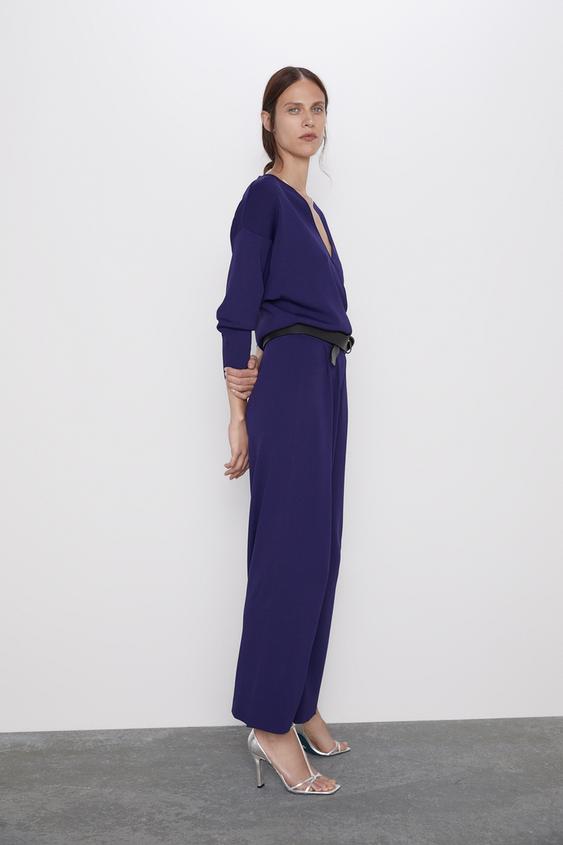 Zara KNIT WRAP JUMPSUIT 09874100I2019