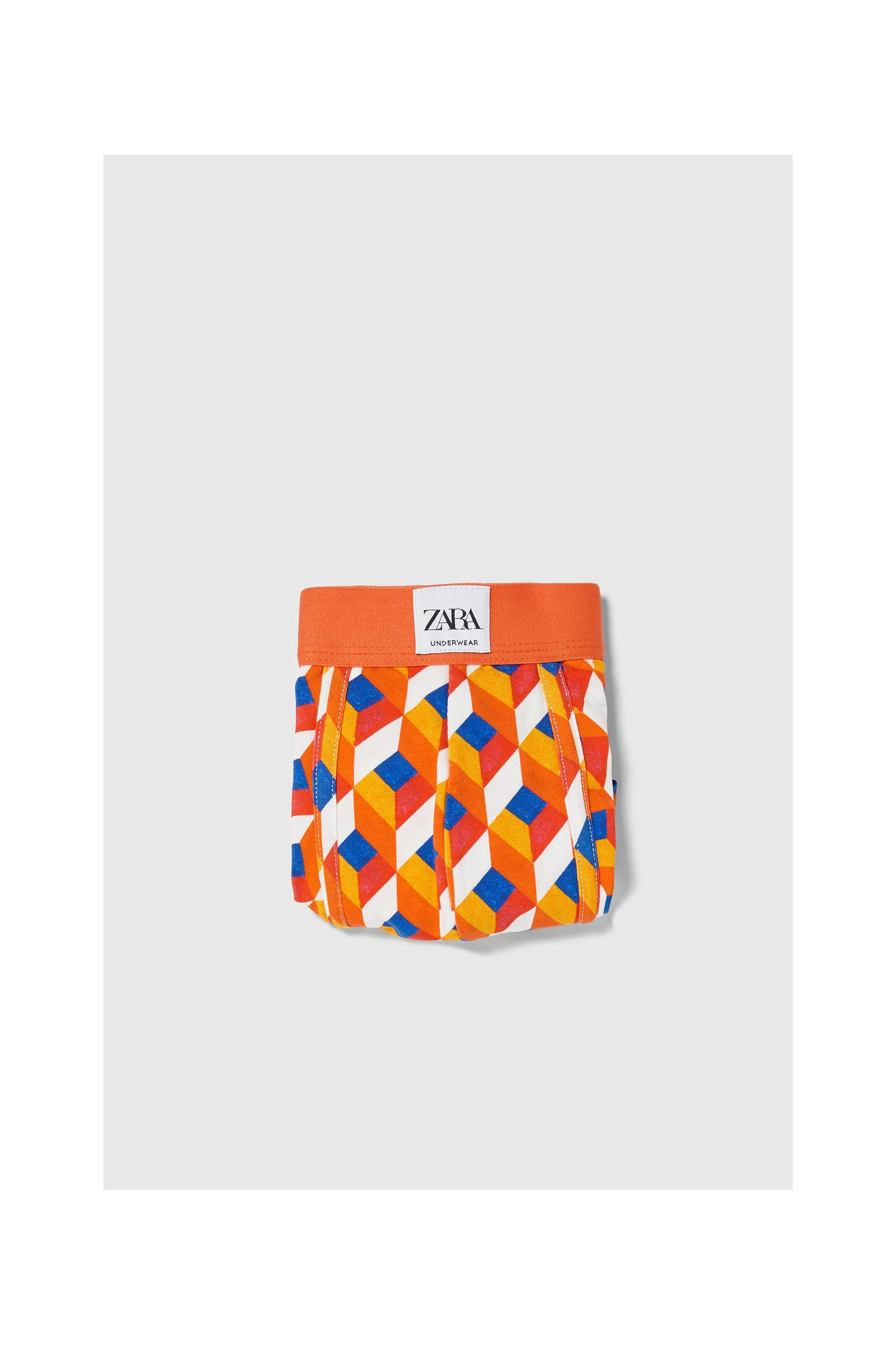 Zara GEOMETRIC PRINT BOXERS