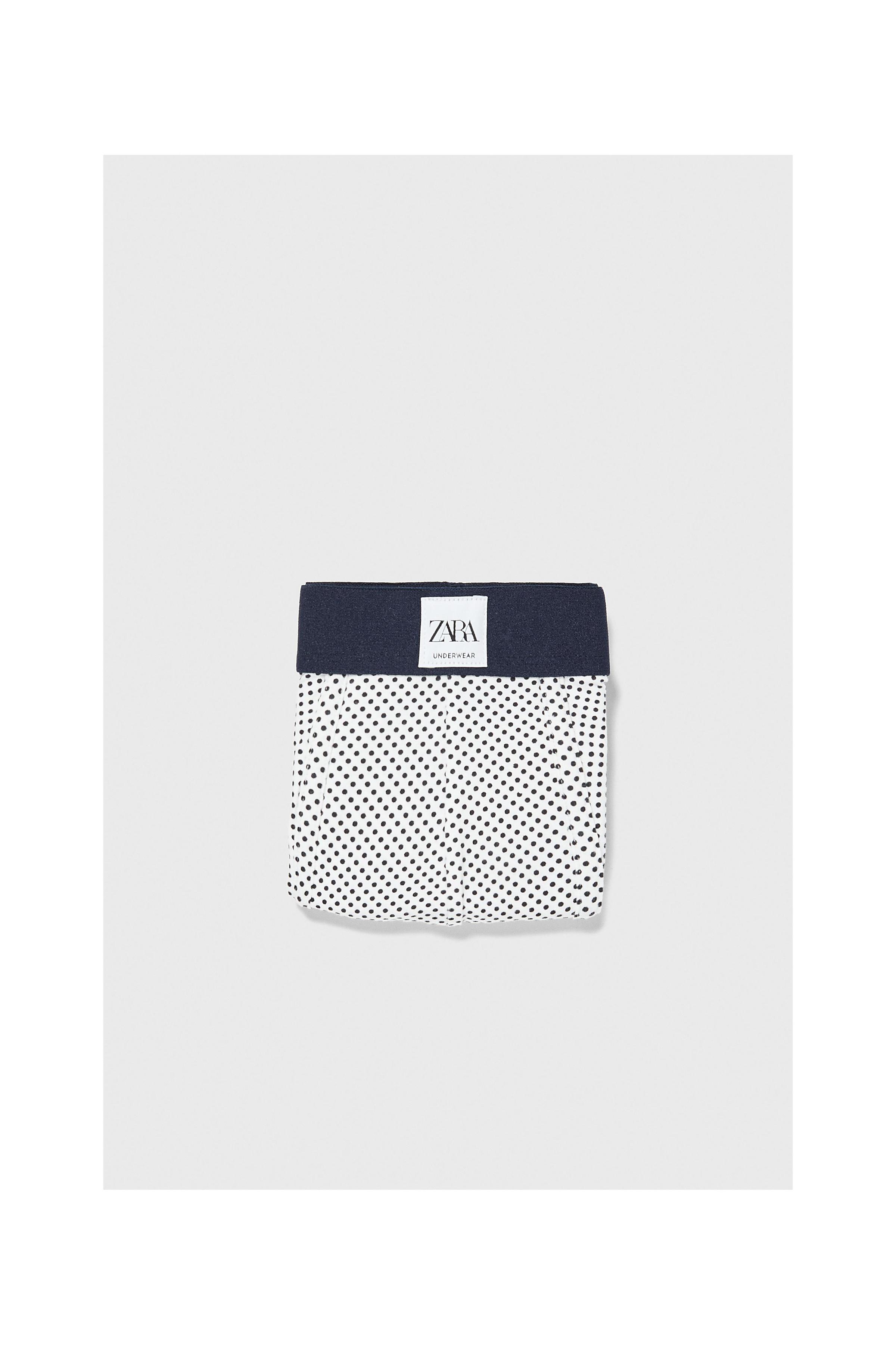 Zara POLKA DOT PRINT BOXERS