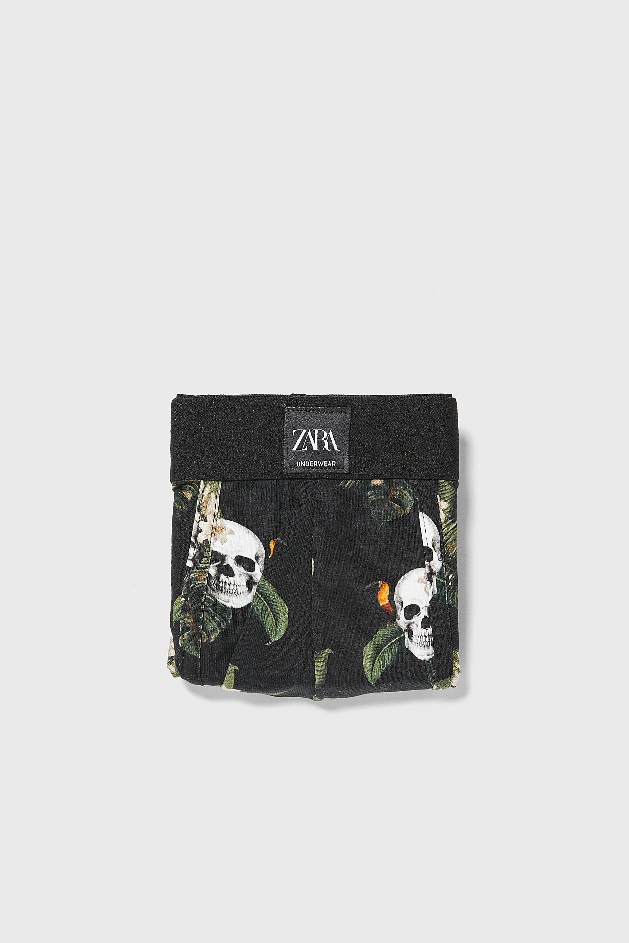 Zara SKULL PRINT BOXERS