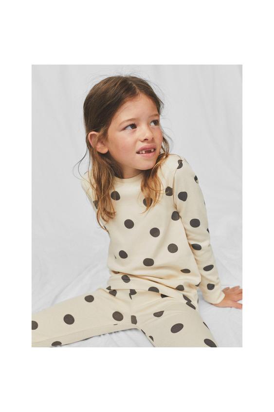 Modalite Net Zara Puantiye Desenli Pijama 04174740 I2019