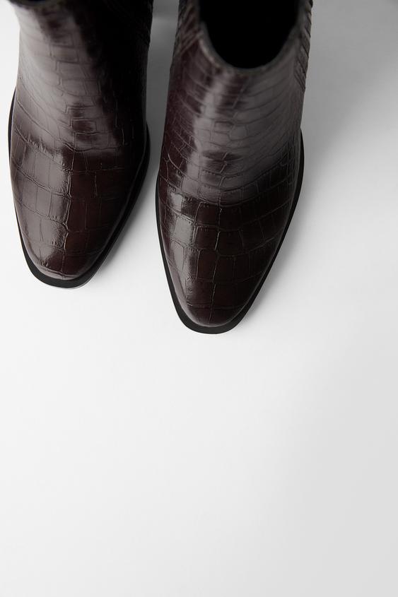 desenli blok topuklu bilekte bot