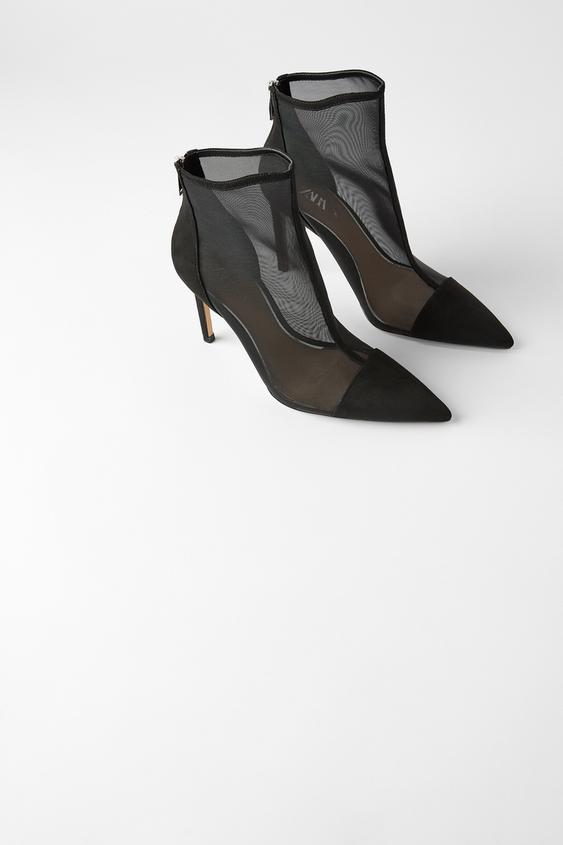 yuksek topuklu fileli bilekte bot