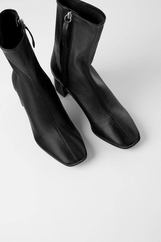 yuksek topuklu yumusak deri bilekte bot