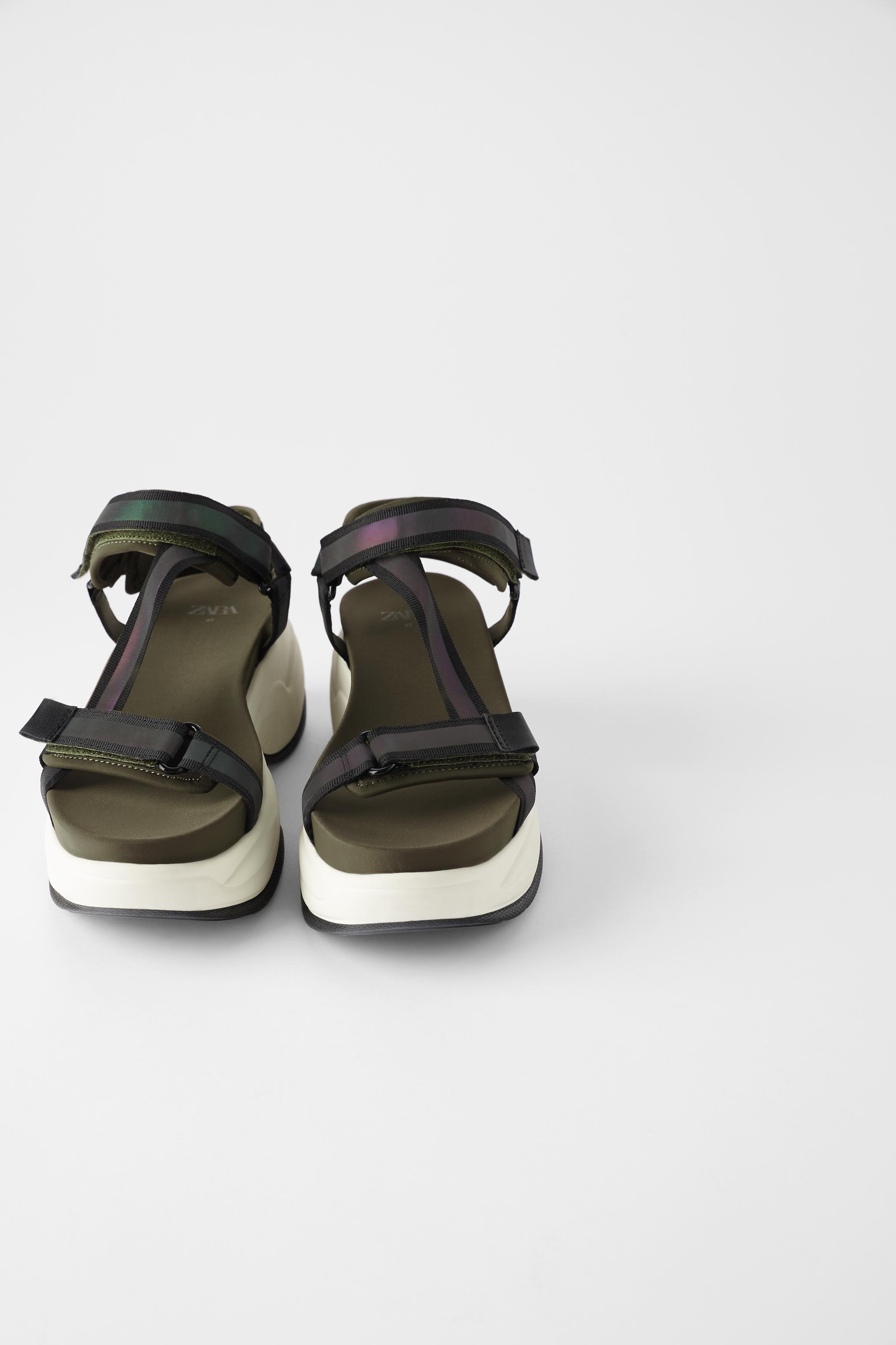 Zara THICK-SOLED ATHLETIC SANDALS
