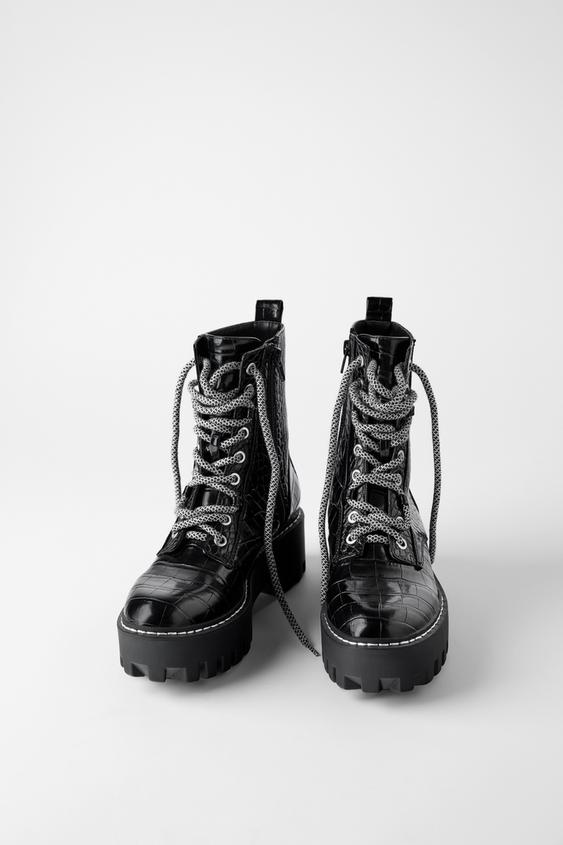 timsah derisi desenli duz platform bilekte bot