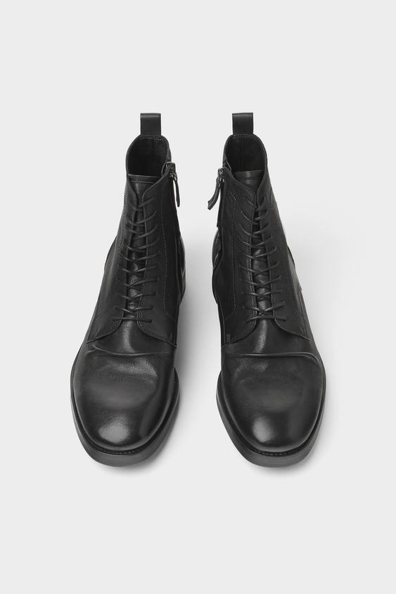 siyah deri vintage bot