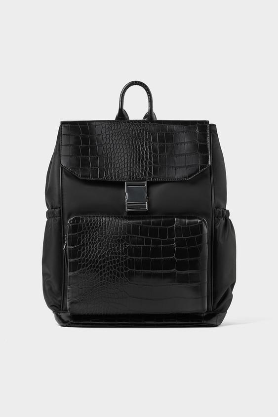 Modalite Zara Sac A Dos Noir Au Grave Animalier