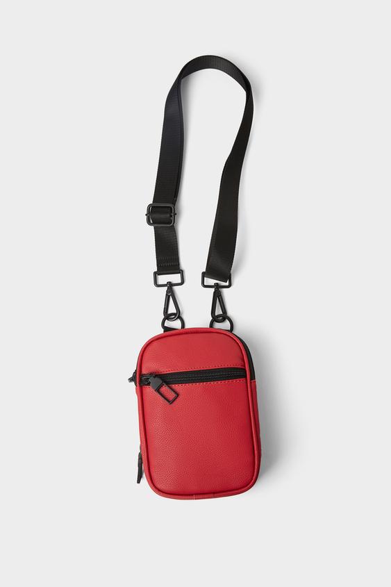 Zara RED MINI CROSSBODY BAG - 16609005-I2019 mini crossbody bag zara