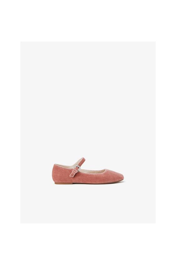 zara velvet ballet flats