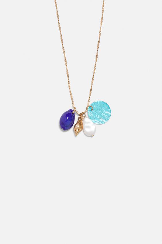 Zara shell necklace Clearance