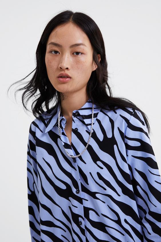 Modalite.net - Zara ANIMAL PRINT SHIRT DRESS - 02032616-V2019