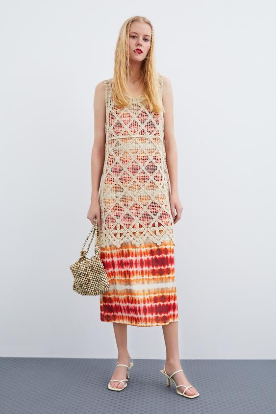 Zara CROCHETED DRESS 02712319V2019