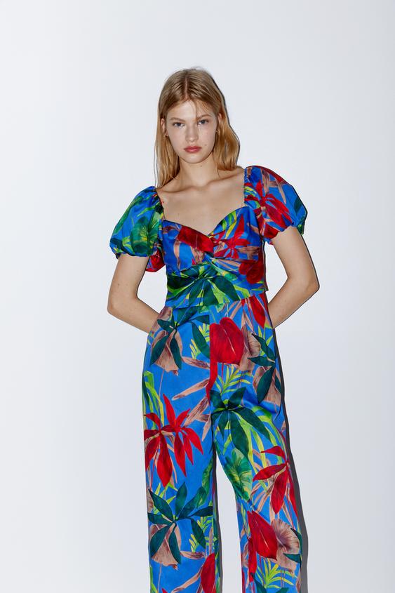 Zara ÇİÇEK DESENLİ TULUM Zara ÇİÇEK DESENLİ TULUM