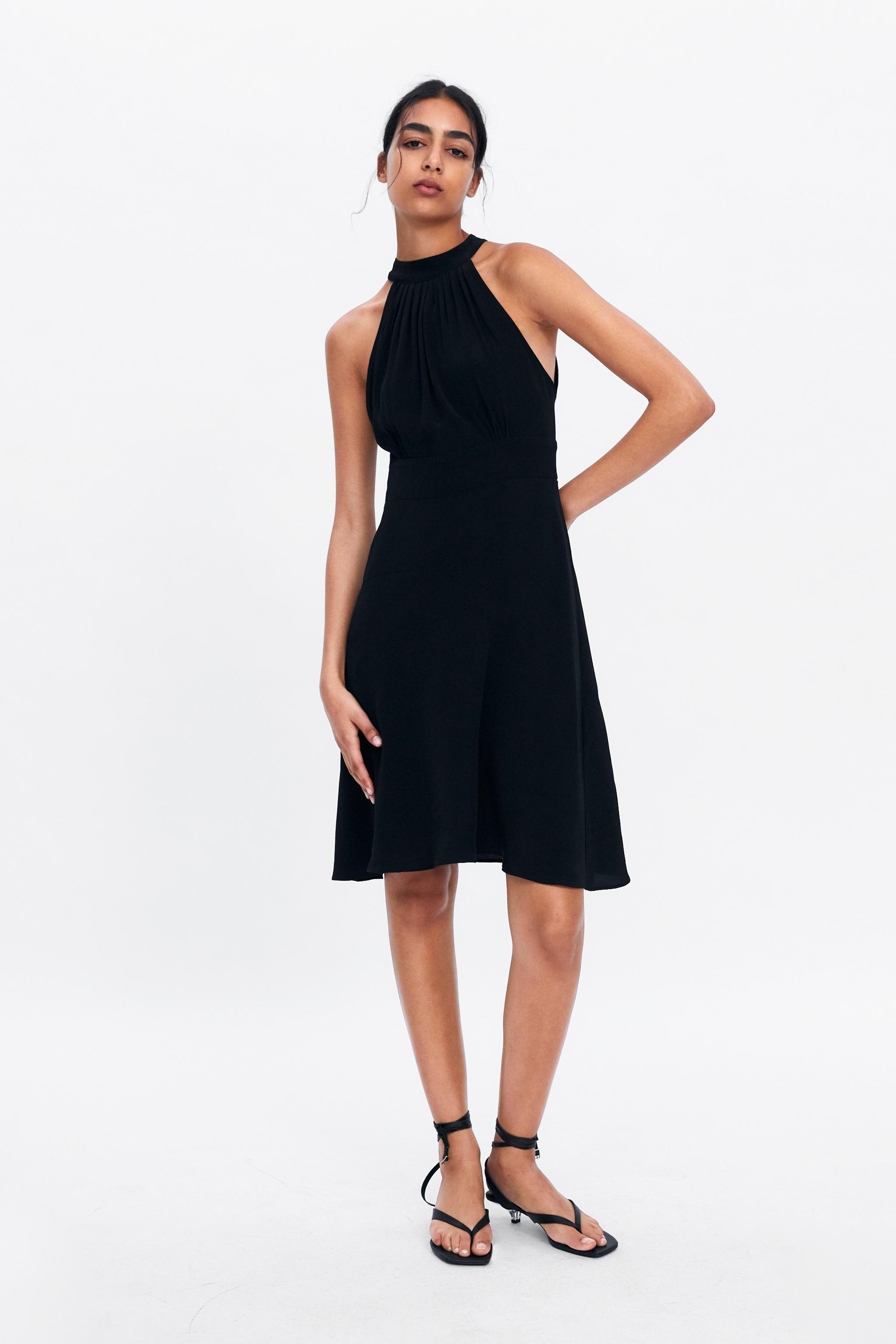 Zara HALTER TOP DRESS