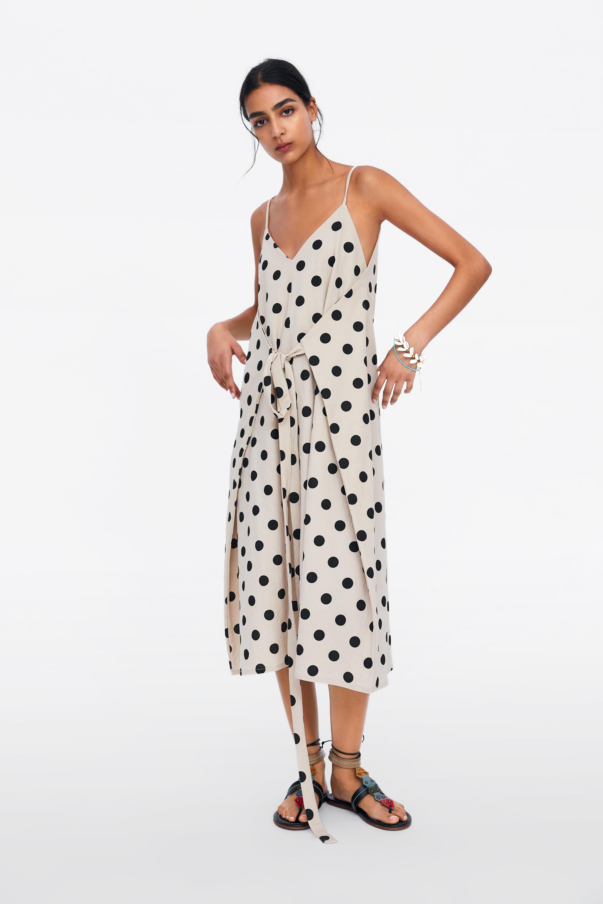 Zara POLKA DOT BELT DRESS
