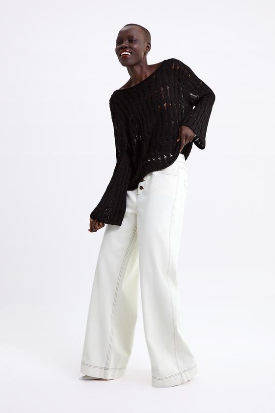 Zara OPEN KNIT SWEATER 05755006V2019
