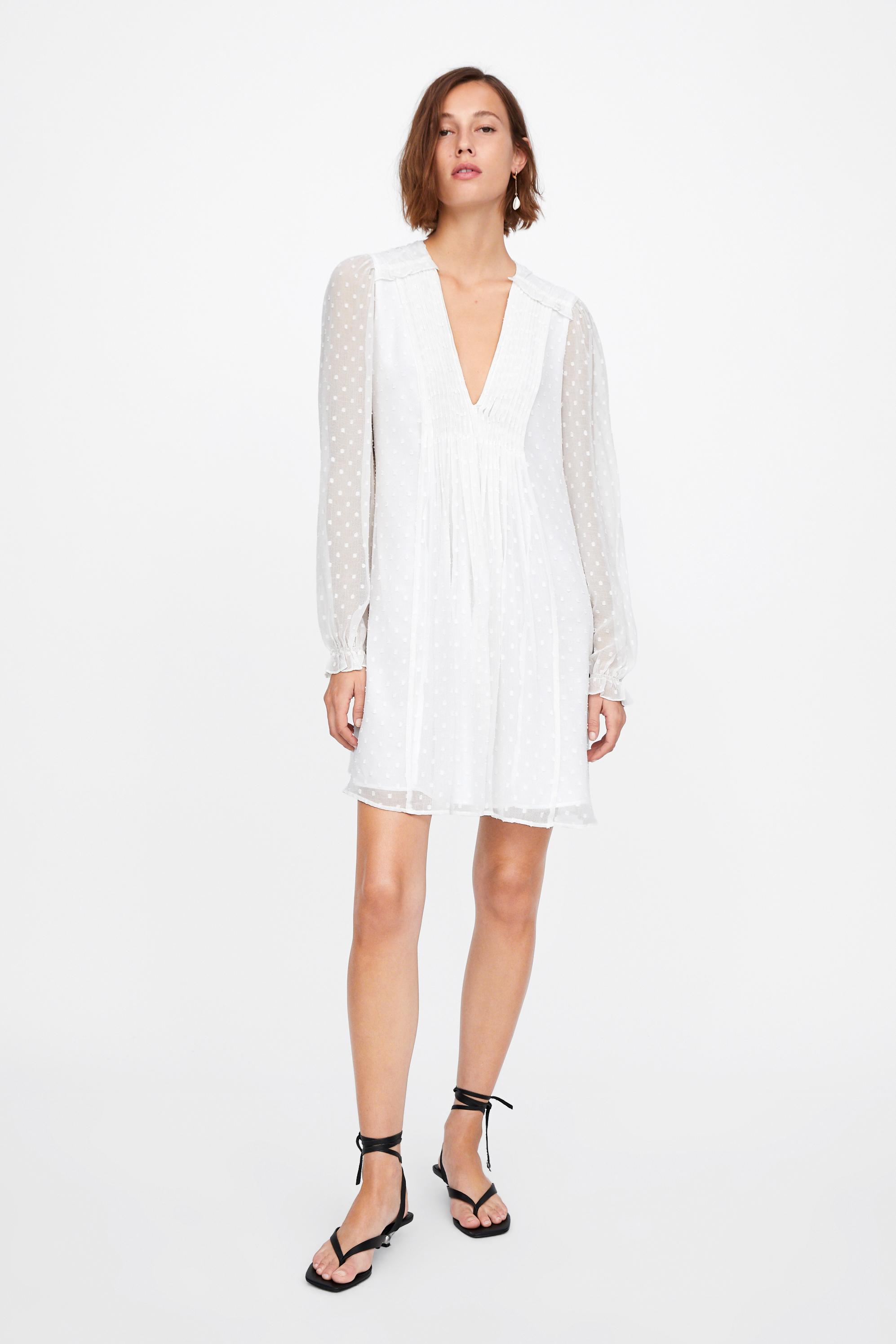 Zara MINI DOTTED MESH DRESS